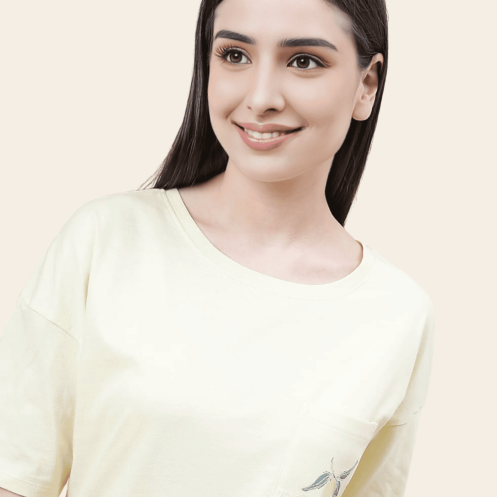 Lemon Print Short-Sleeve Pyjama Set