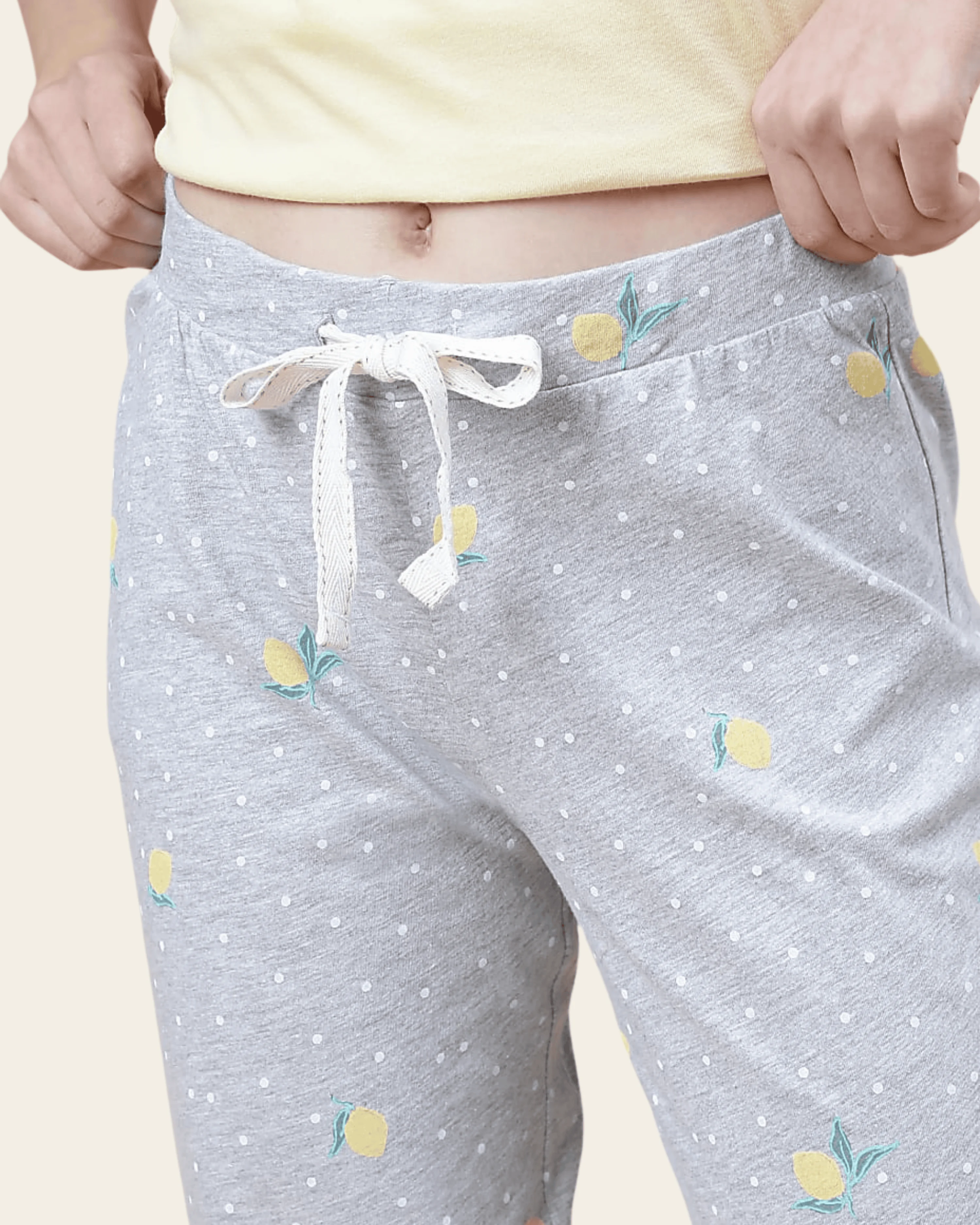 Lemon Print Short-Sleeve Pyjama Set