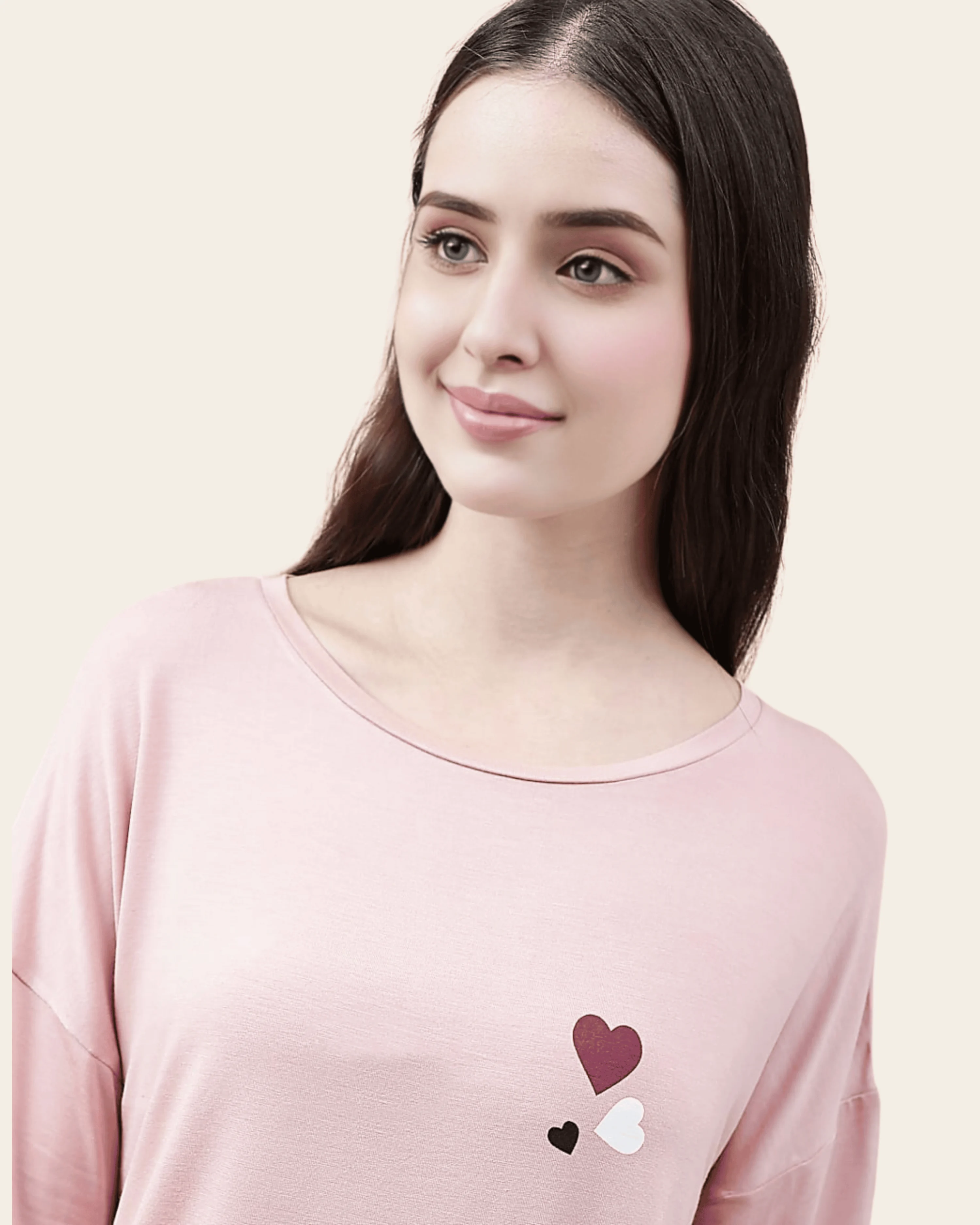 Viscose Blend Sweetheart Pyjama Set