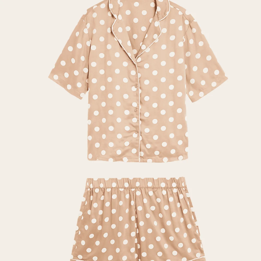 Golden Dot Sateen Pyjama Set