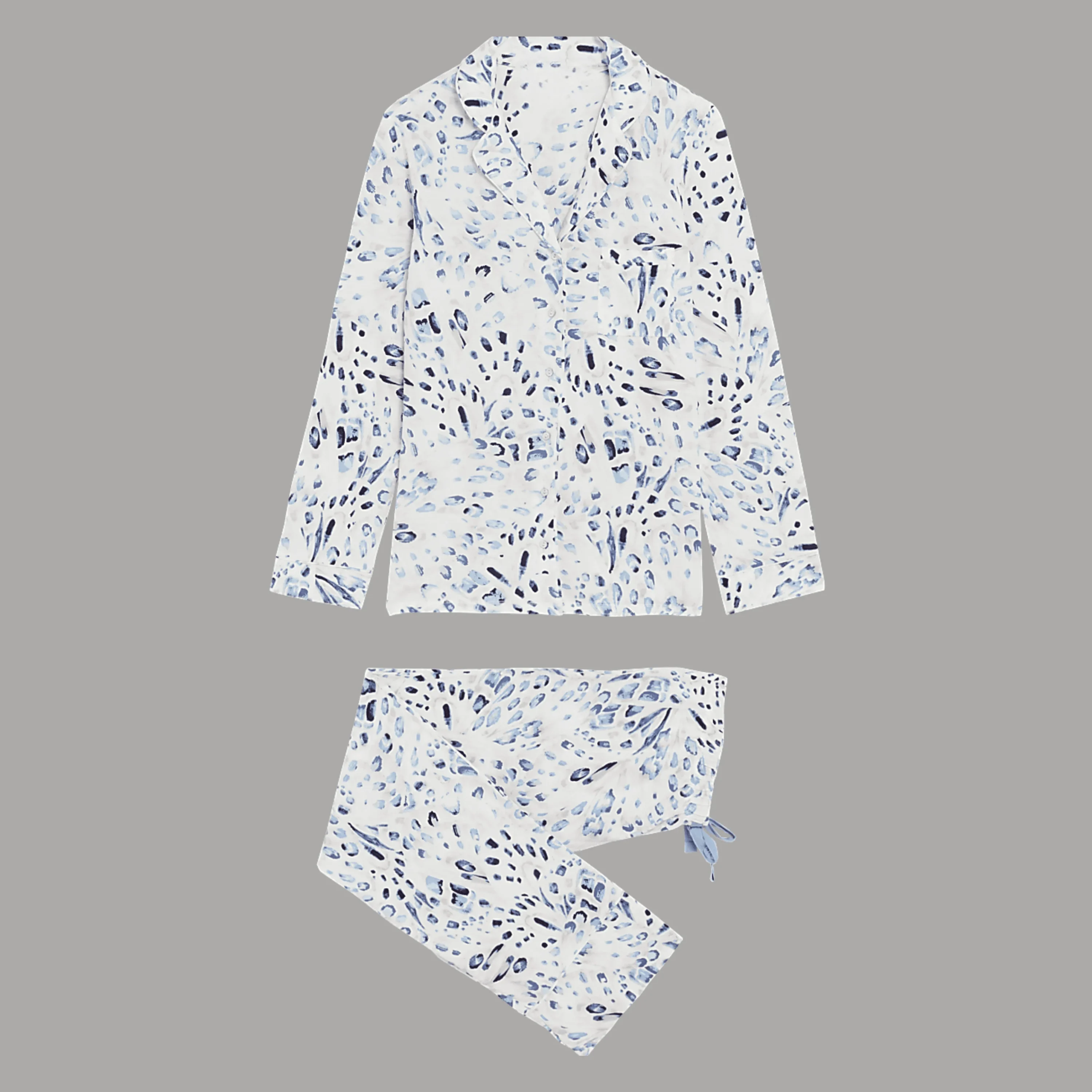 Blue Leopard Lounge Set