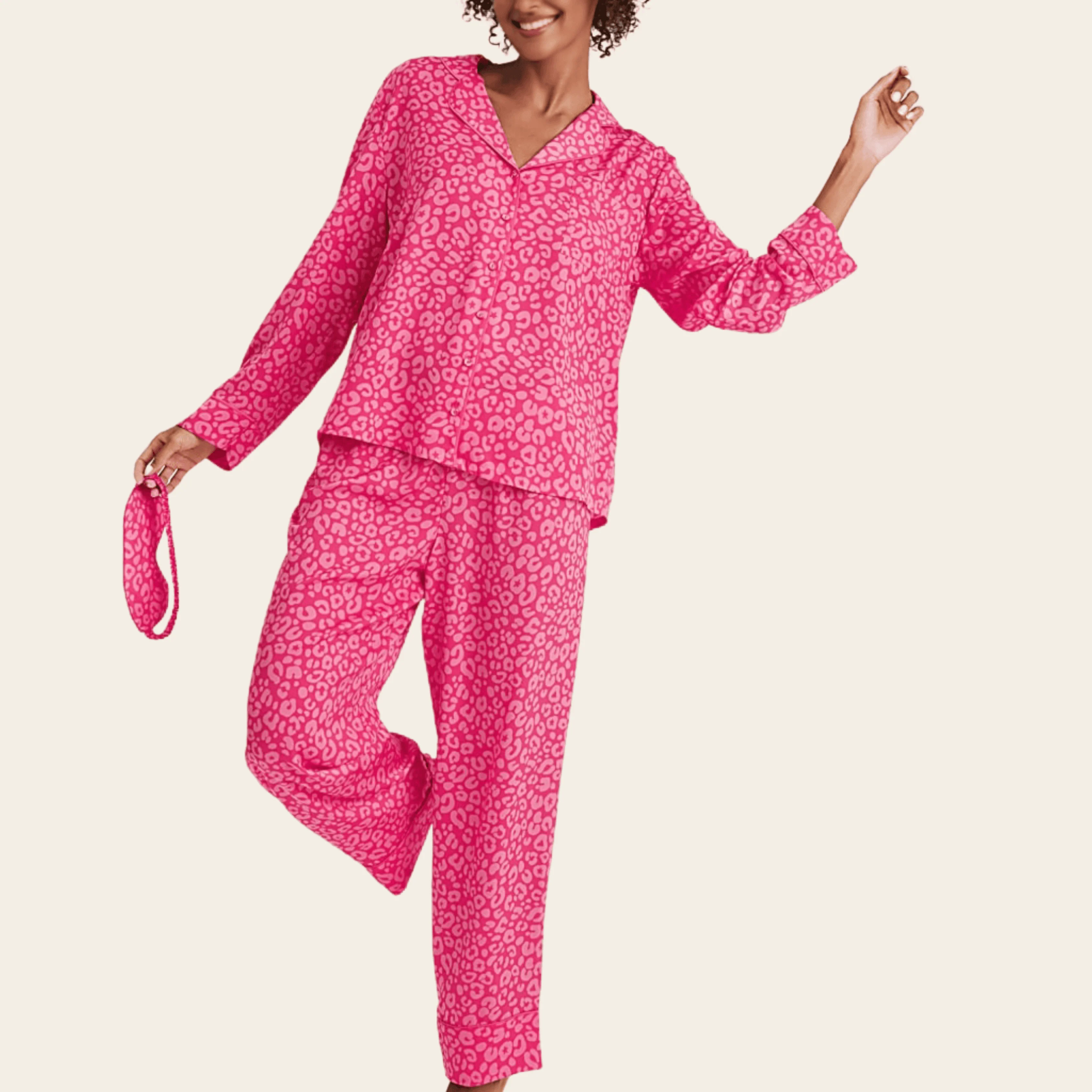Blush Luxe Leopard Night Set