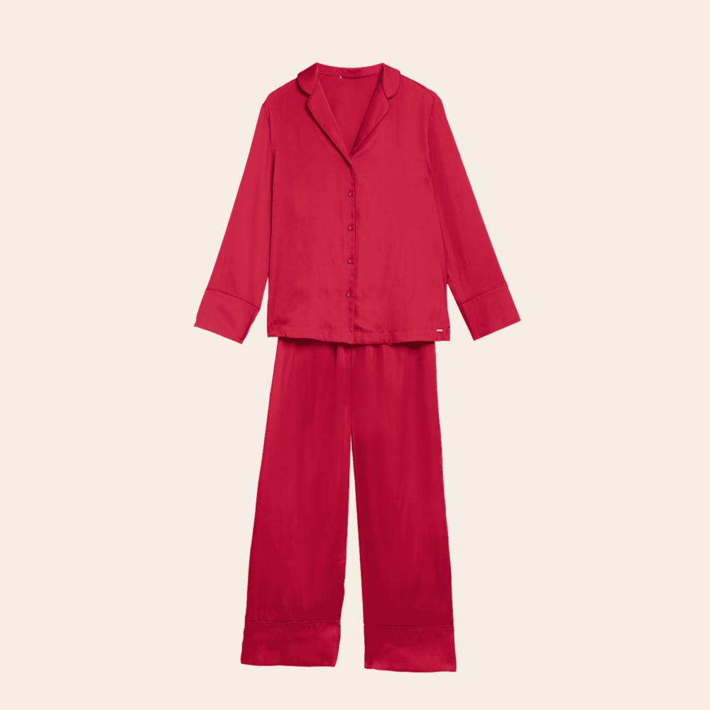 Cherry Luxe Satin Set