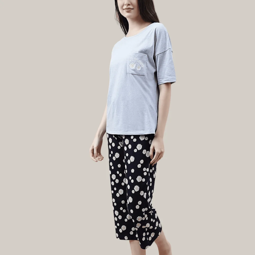 Dream Bloom Cropped Pyjama Set