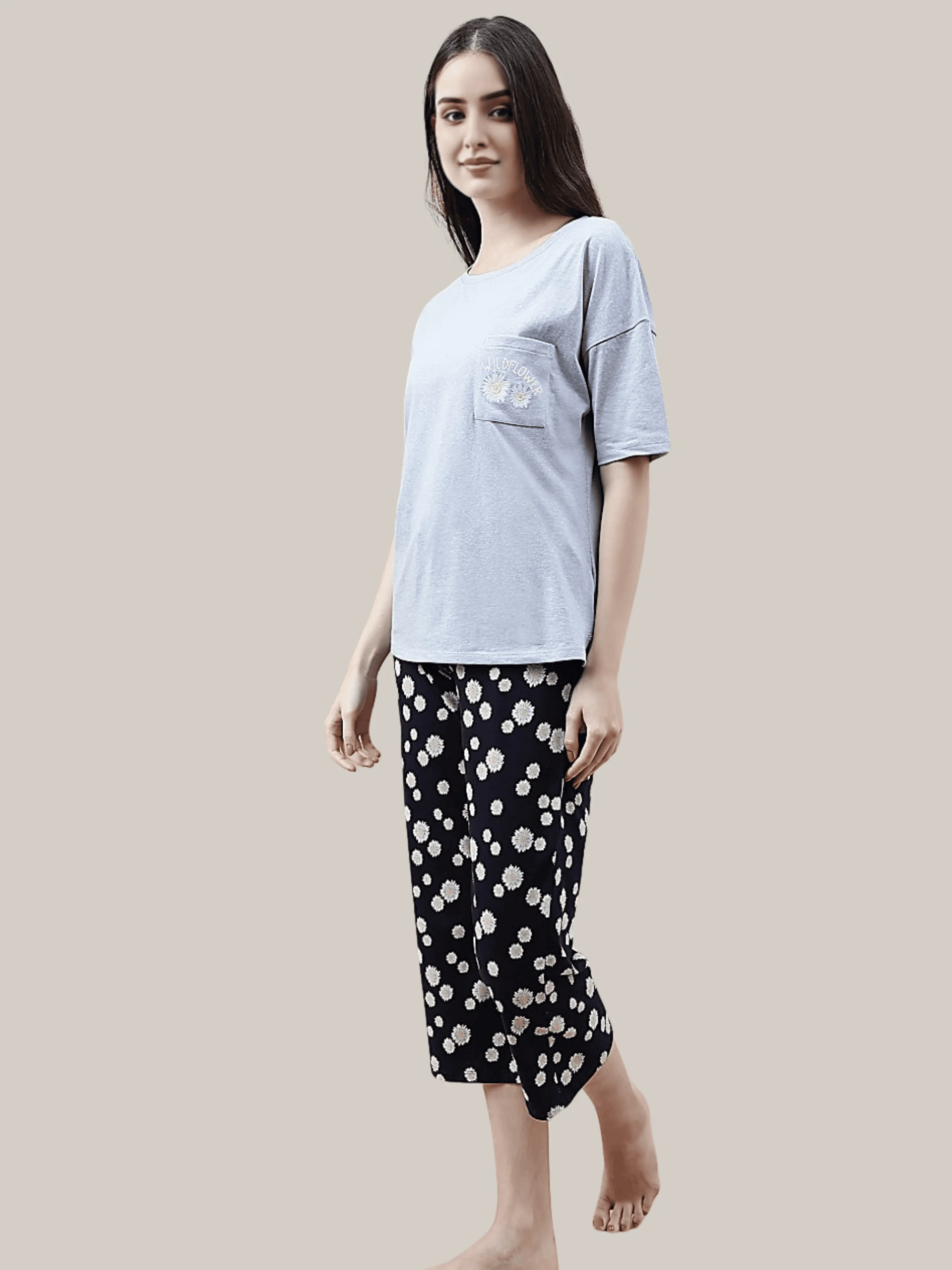 Dream Bloom Cropped Pyjama Set