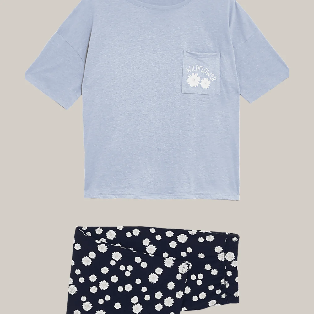 Dream Bloom Cropped Pyjama Set
