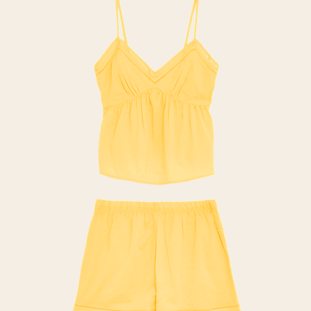 Textured Dobby Cotton Shortie Set