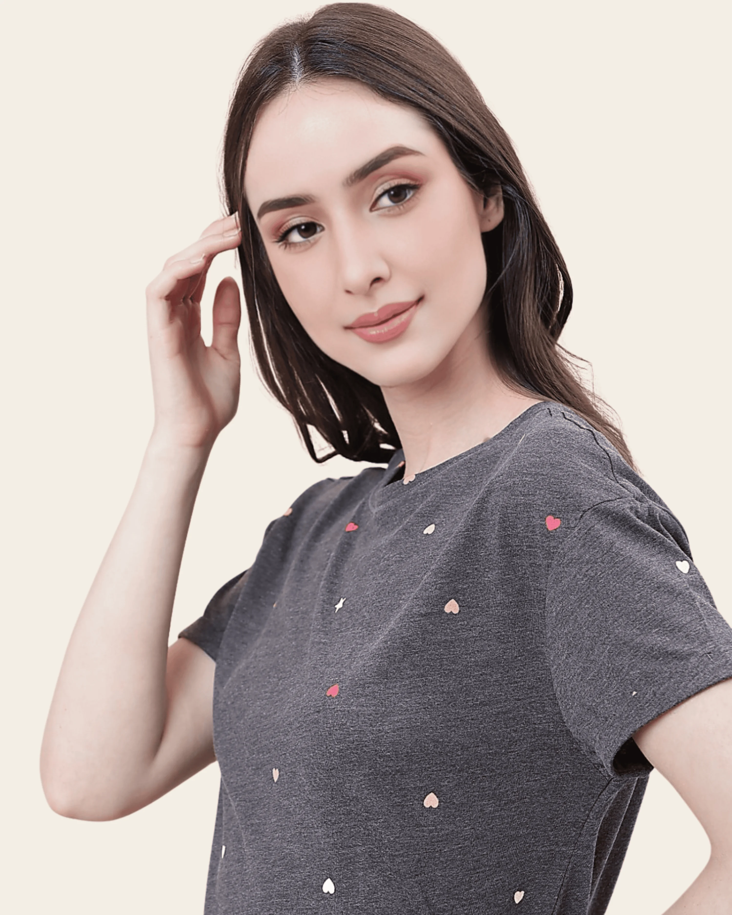 Charcoal Star Print Lounge Set