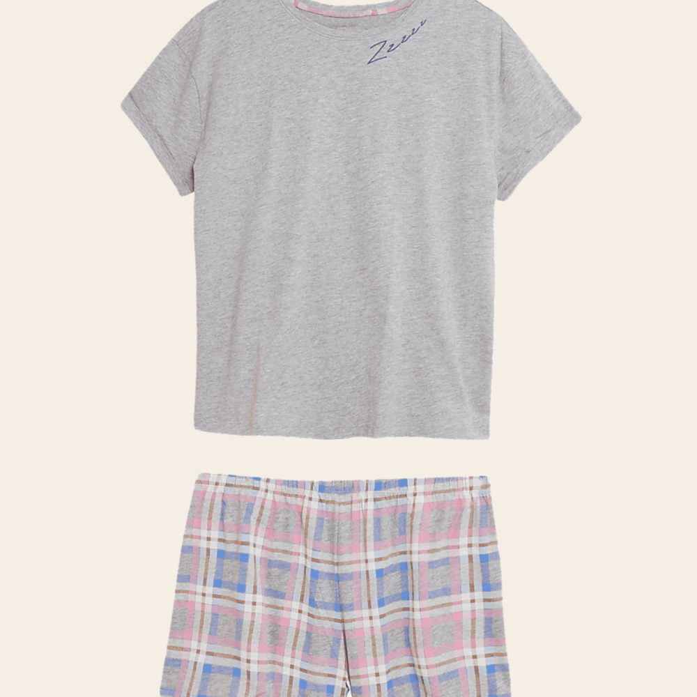 Grey Check Lounge Set