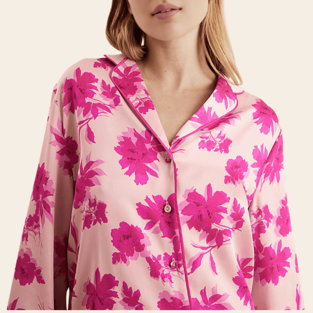 Satin Floral Pyjama Set