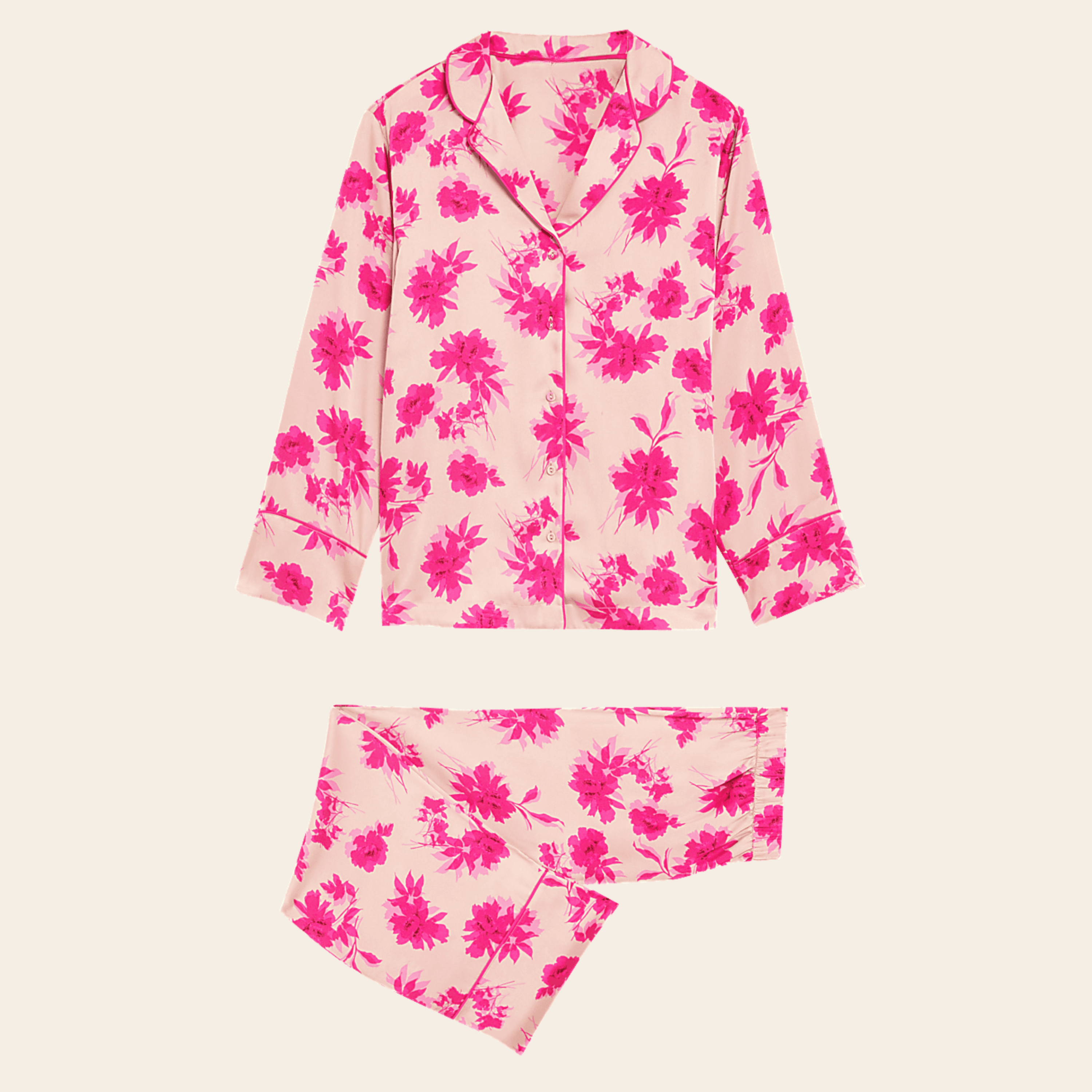 Satin Floral Pyjama Set
