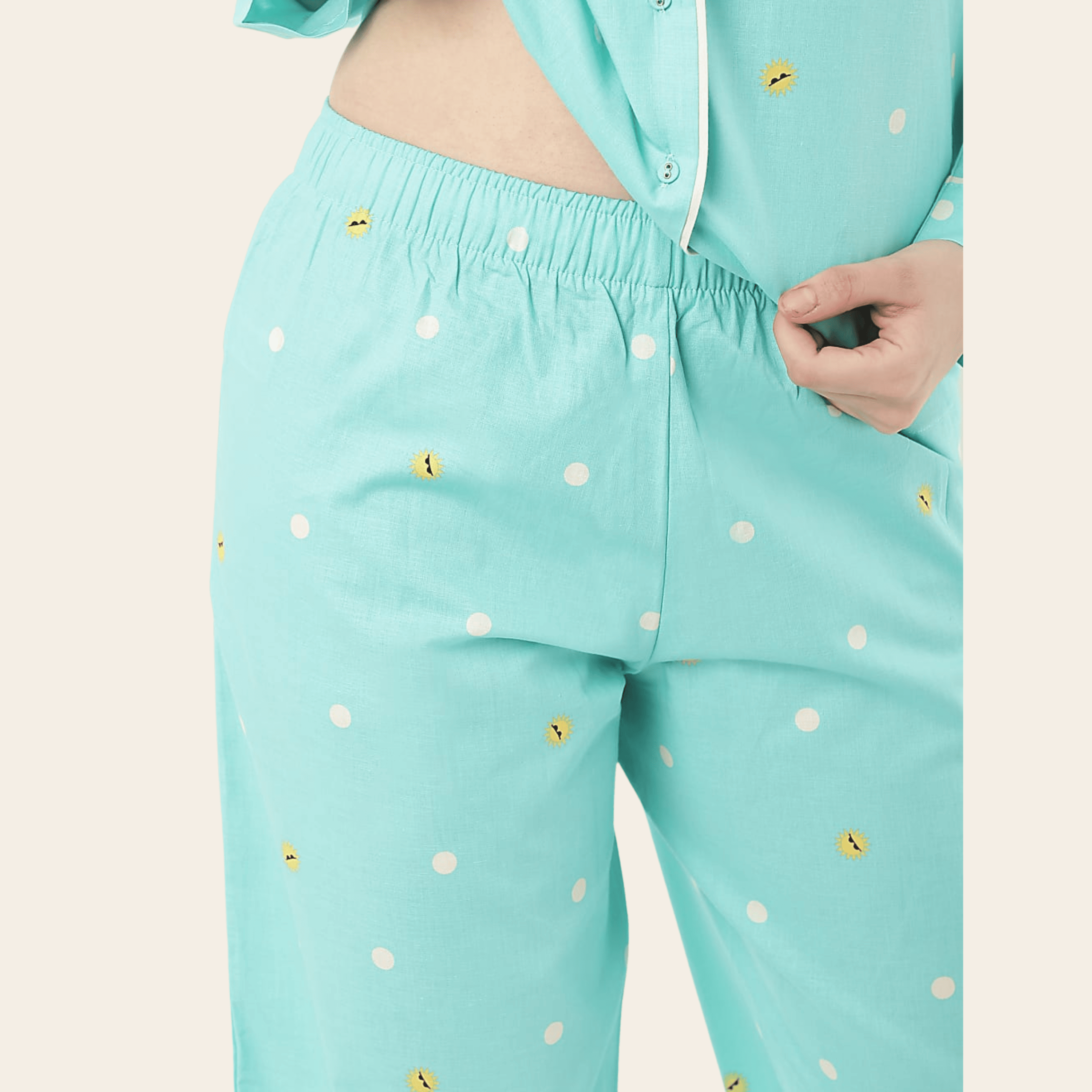 Pure Cotton Polka Dot Pyjama Set