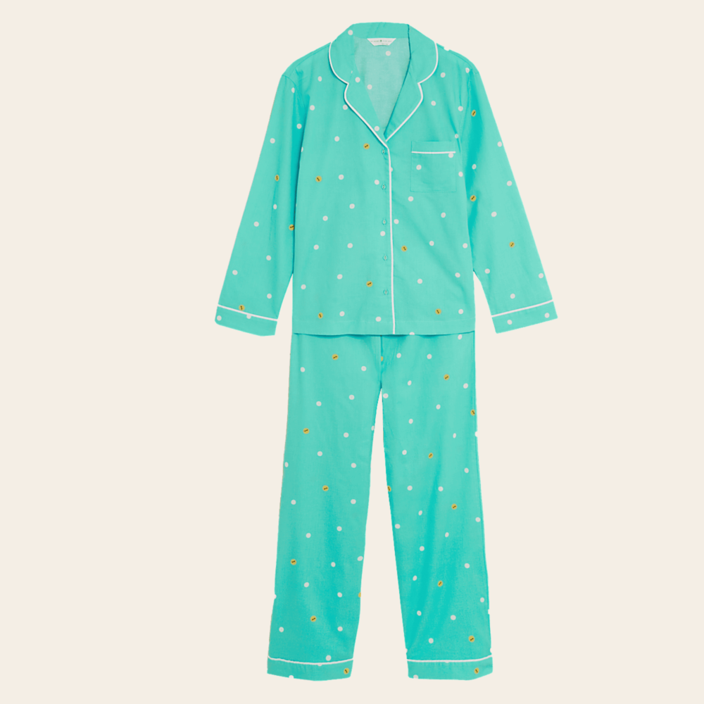 Pure Cotton Polka Dot Pyjama Set