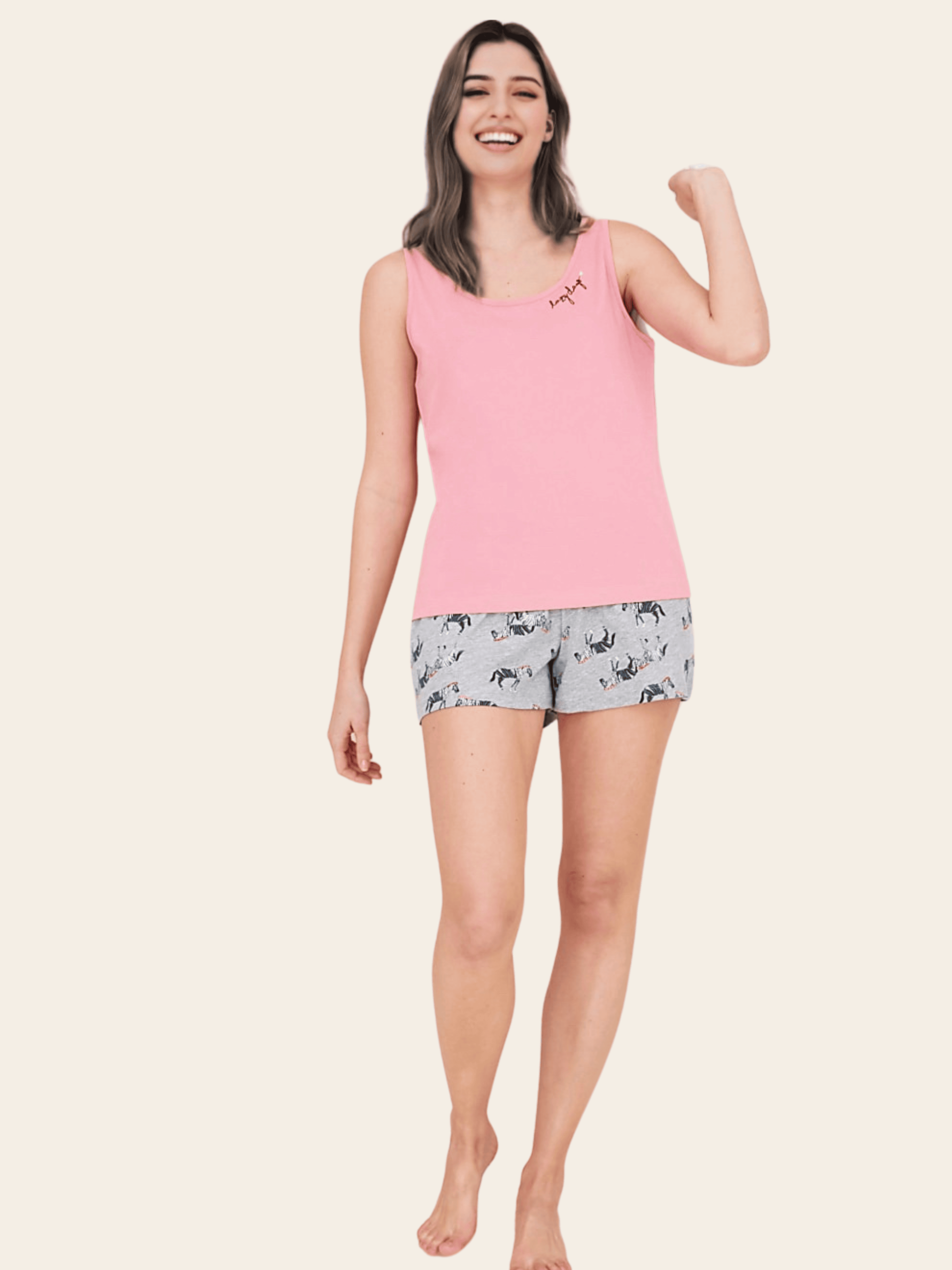 Lazy Zebra Cotton Pyjama Set