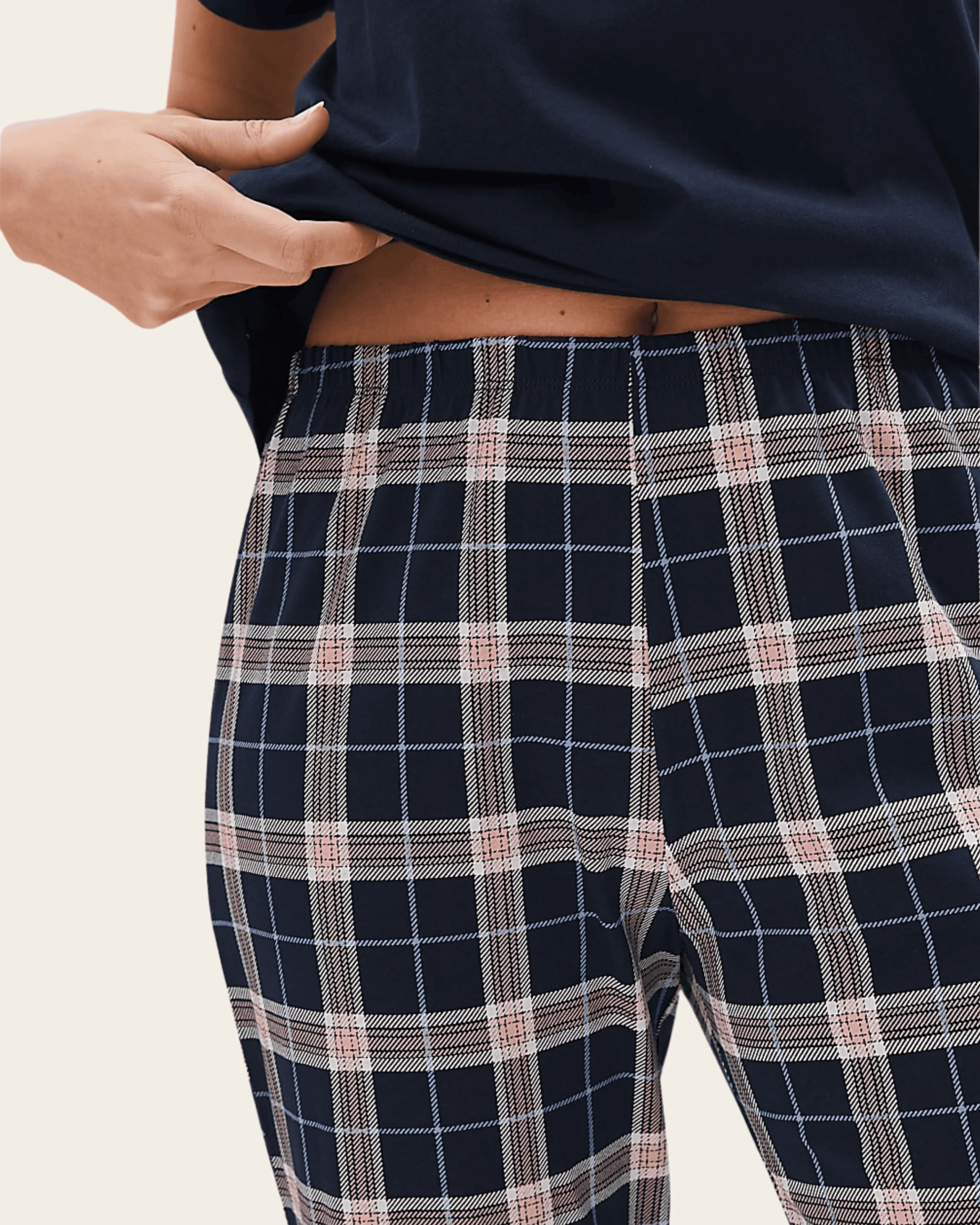 Relaxed Blue Checks Pajama Set