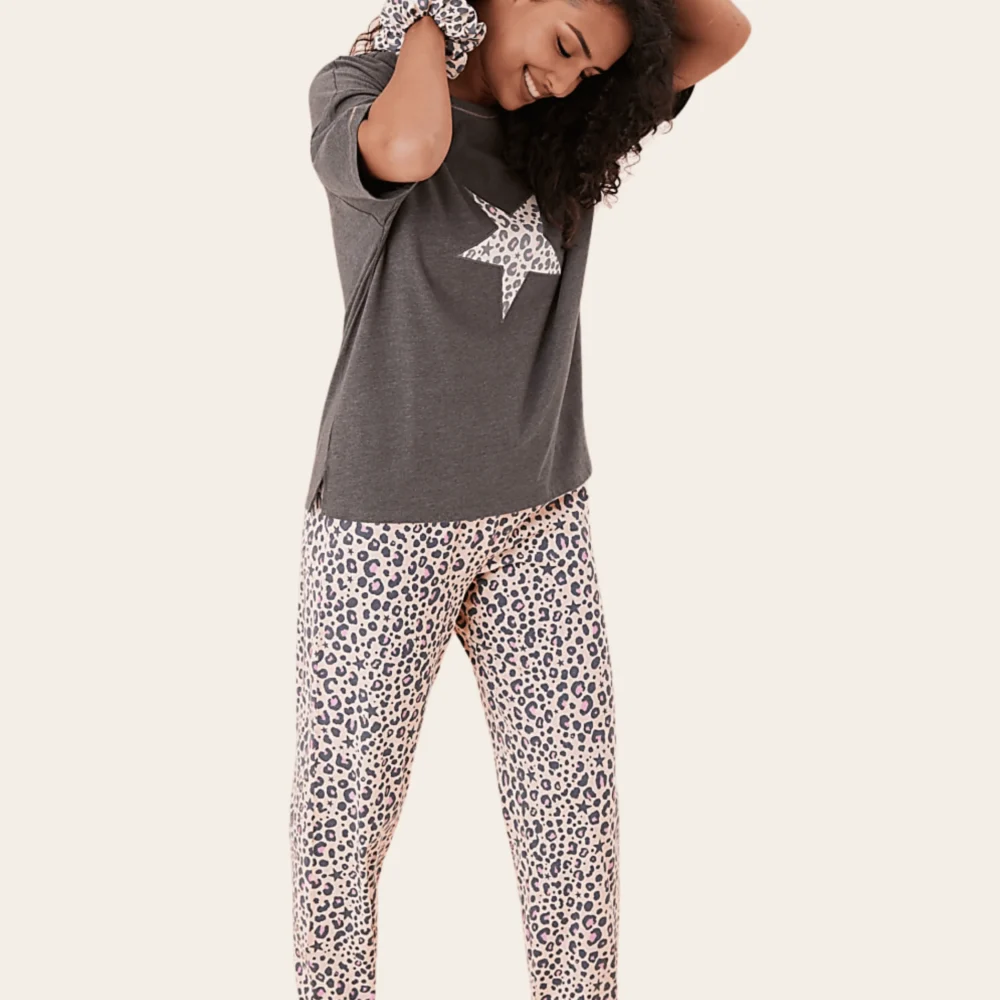 Charcoal Wild Cotton Pyjama Set