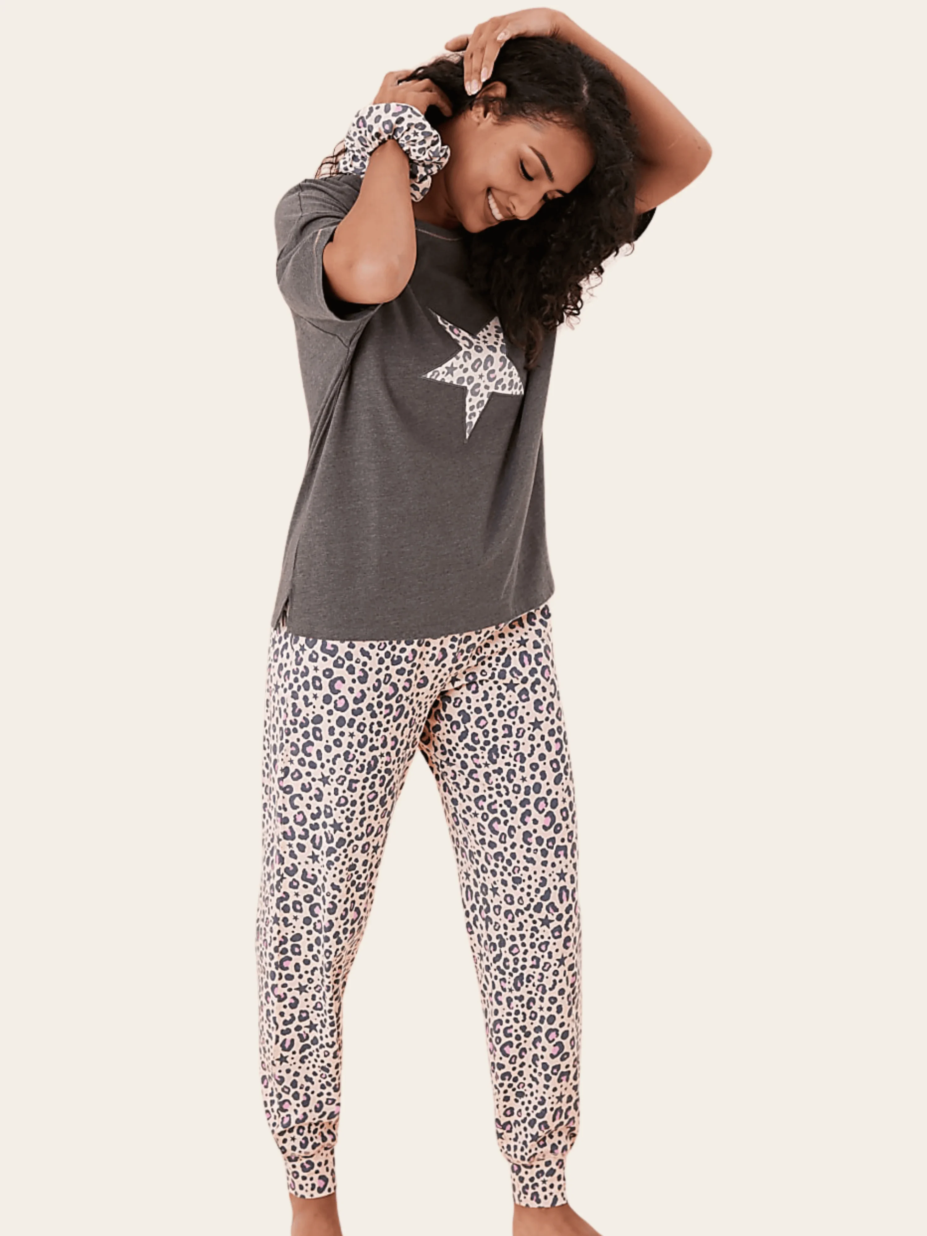 Charcoal Wild Cotton Pyjama Set
