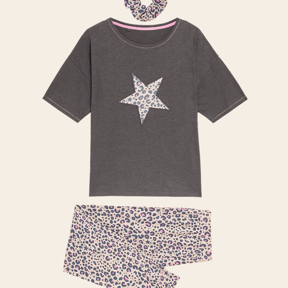 Charcoal Wild Cotton Pyjama Set