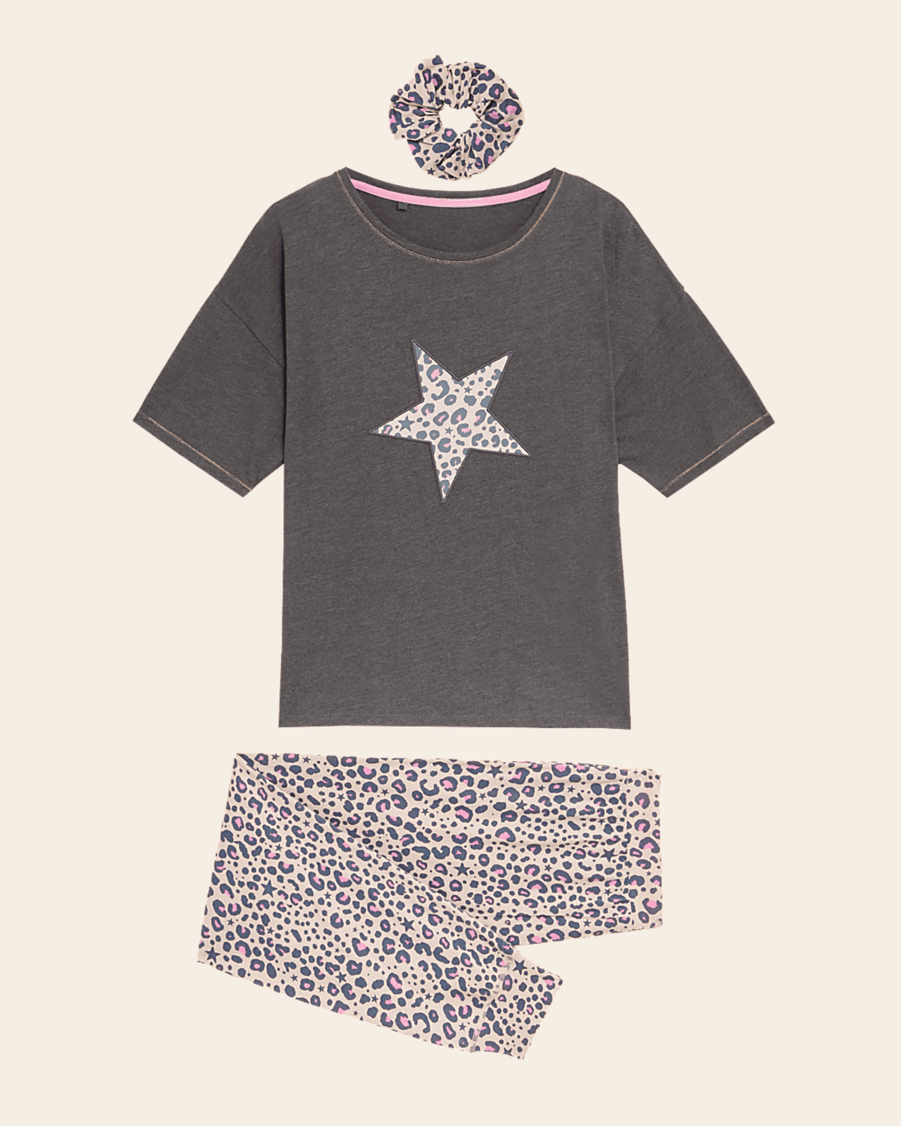 Charcoal Wild Cotton Pyjama Set