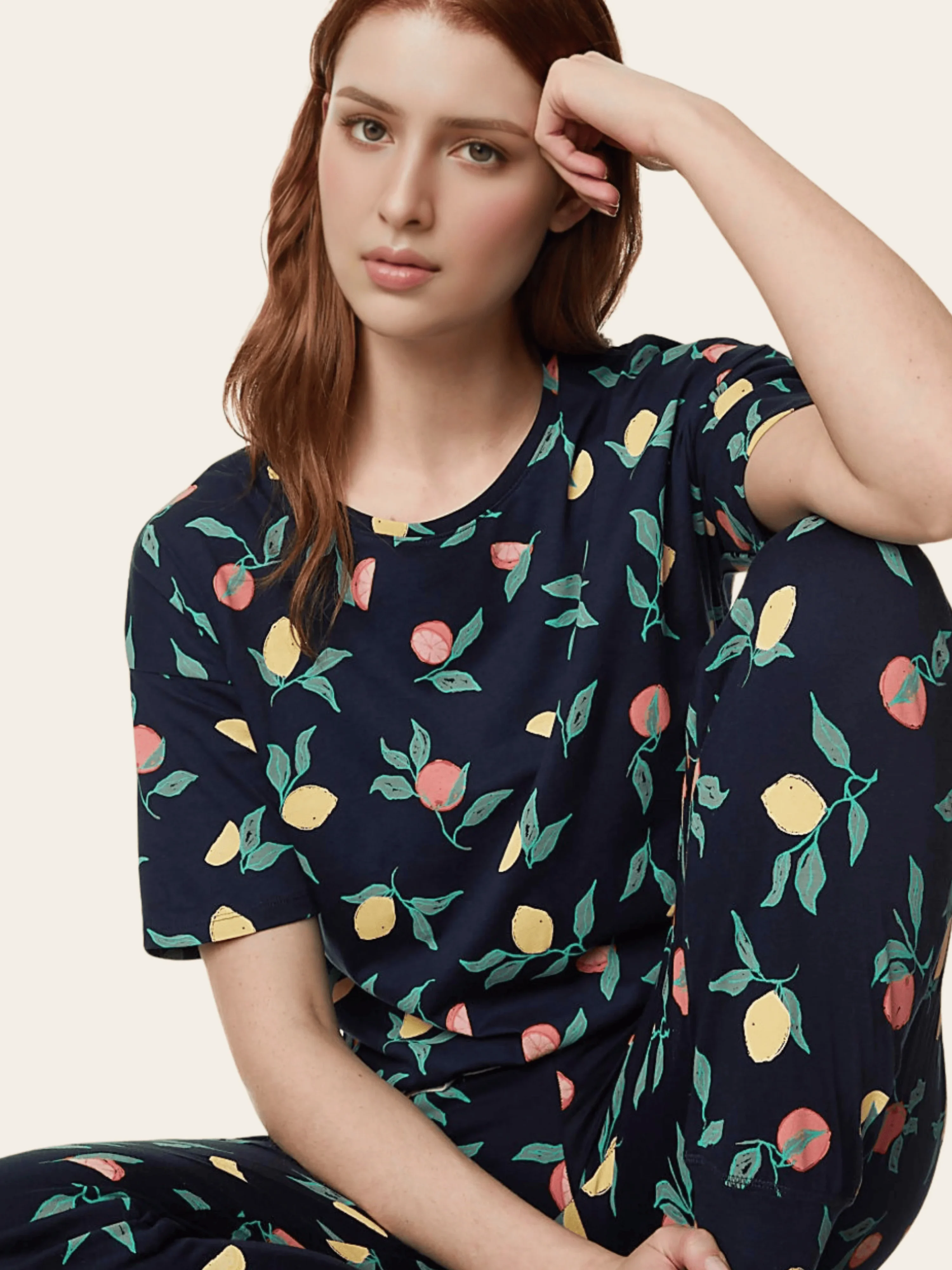 Navy Nights Pure Cotton Pyjama Set