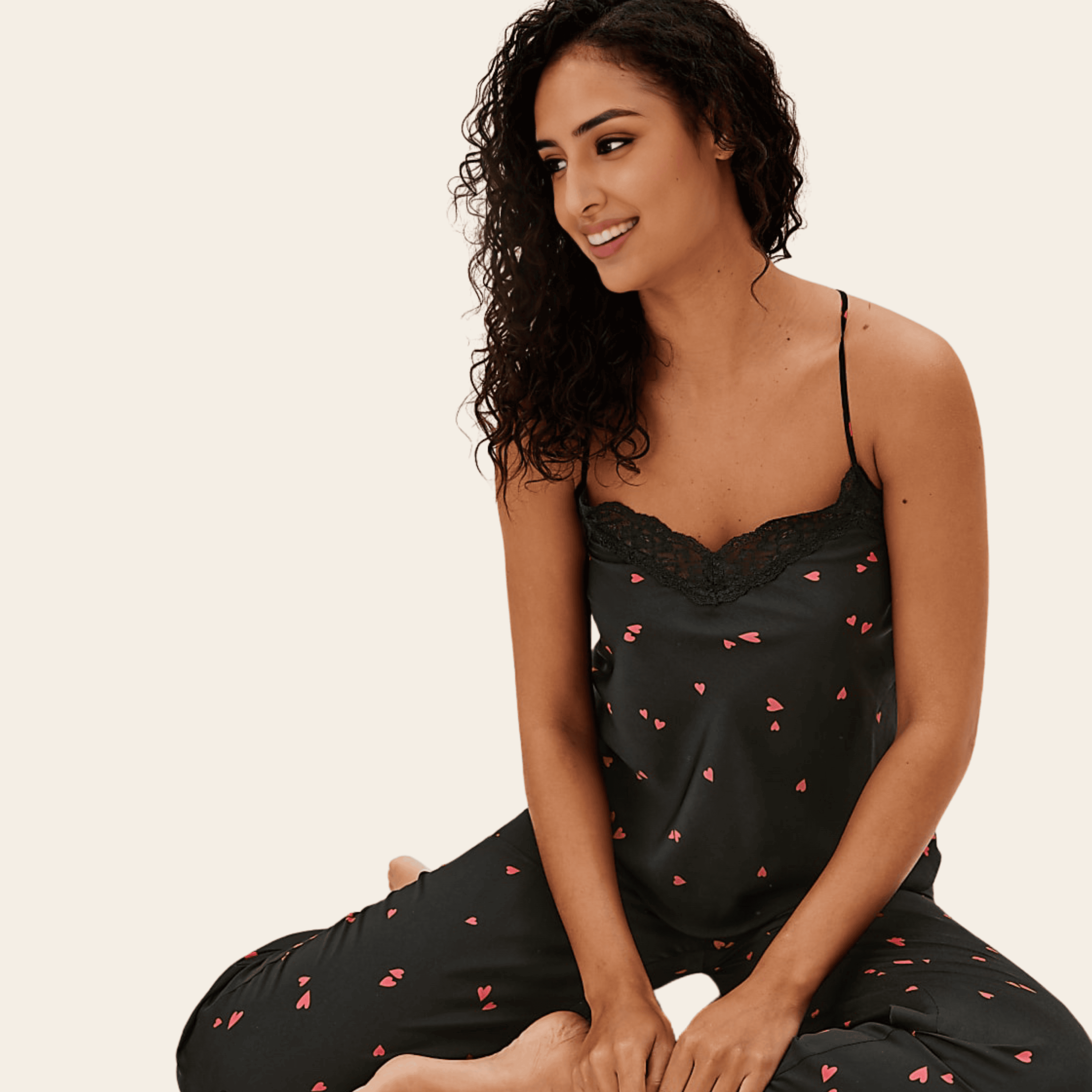 Midnight Kisses Satin Set