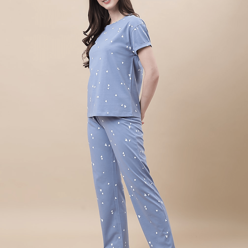 Blueberry Heart Cotton Pyjama Set