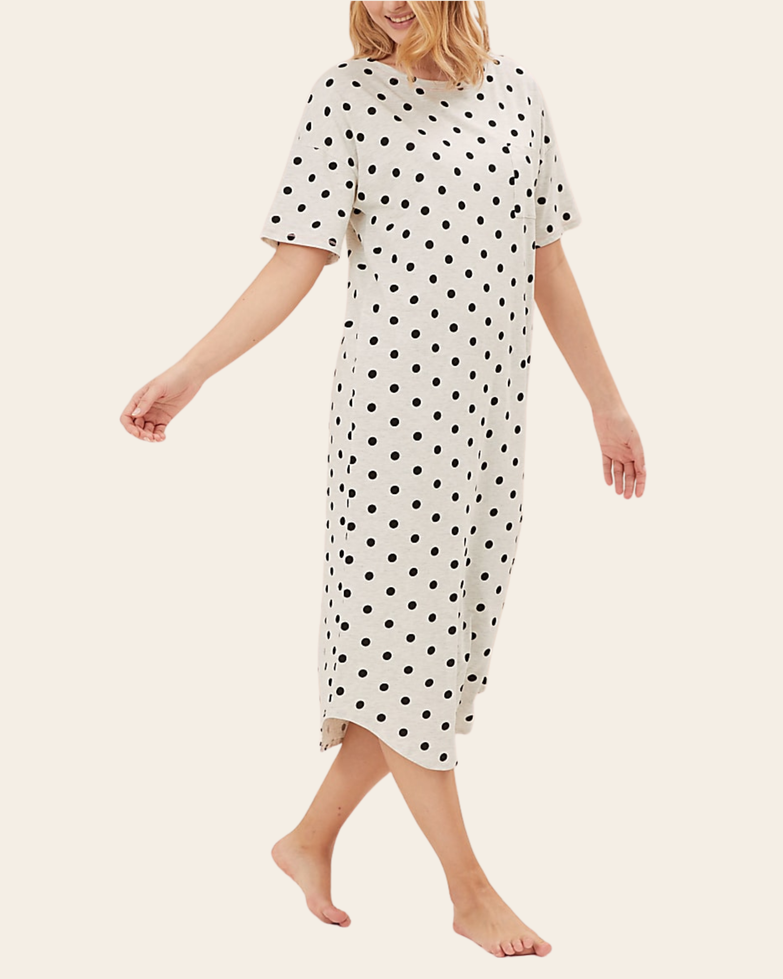 Classic Dots Cotton Nightdress