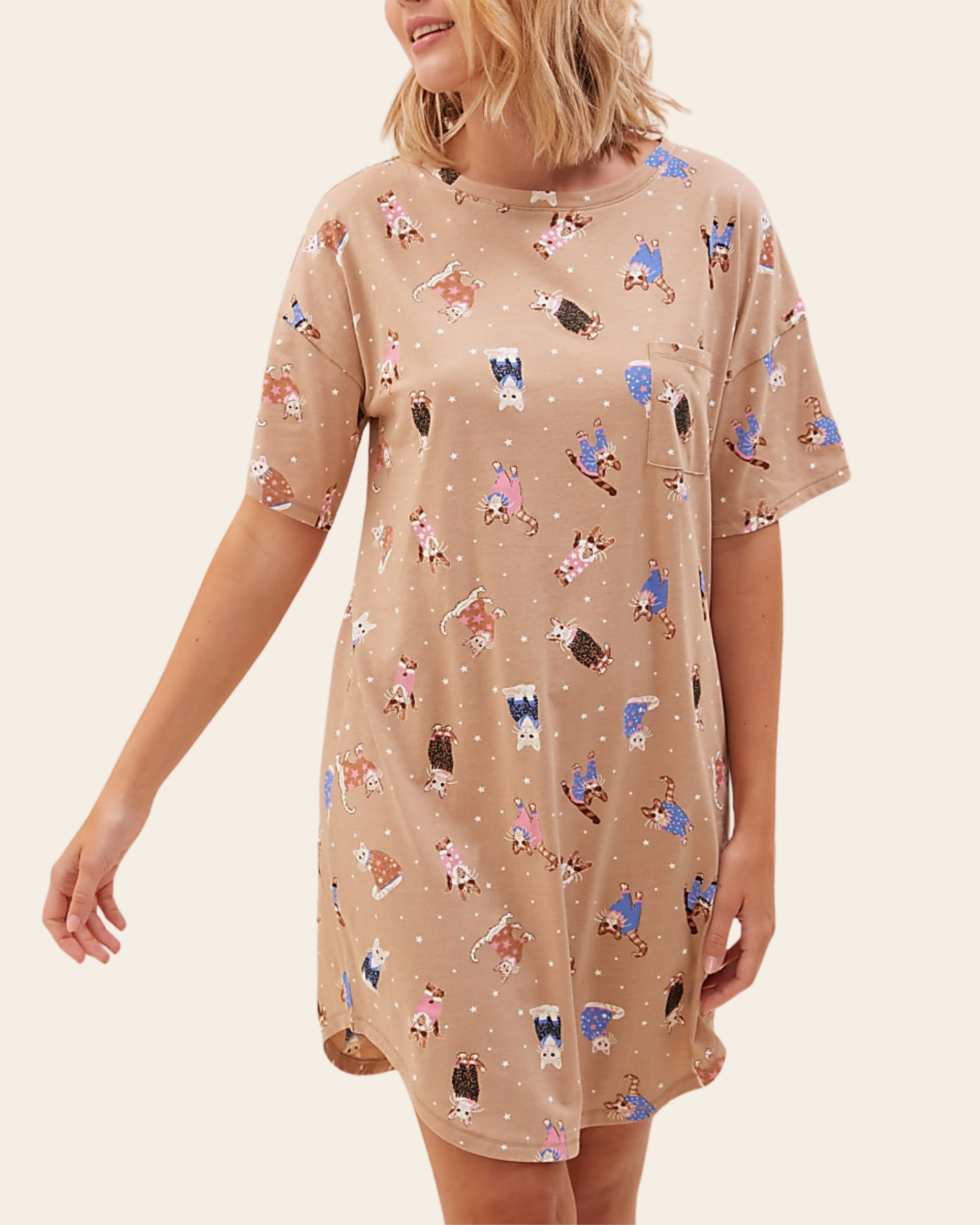 Sleepy Paws Printed Cotton Nightdress
