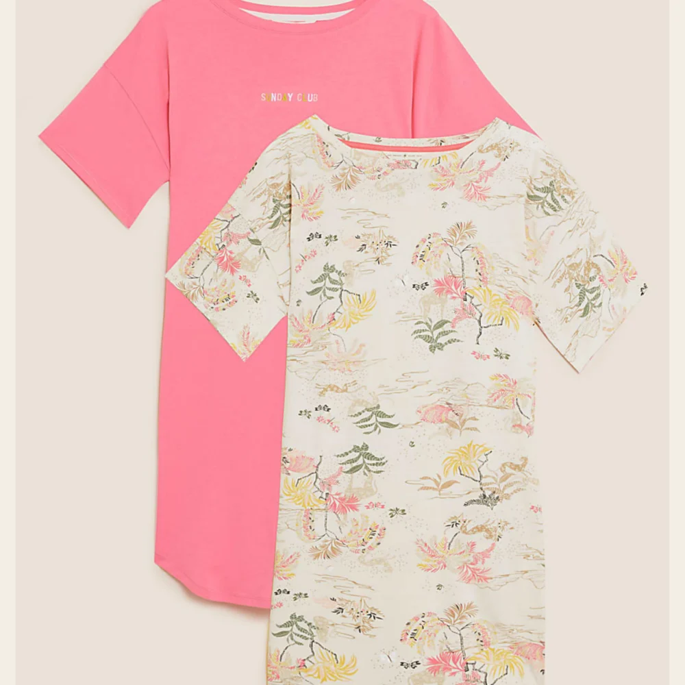 Tropical Bloom Cotton Nightdress- 1 Piece Only