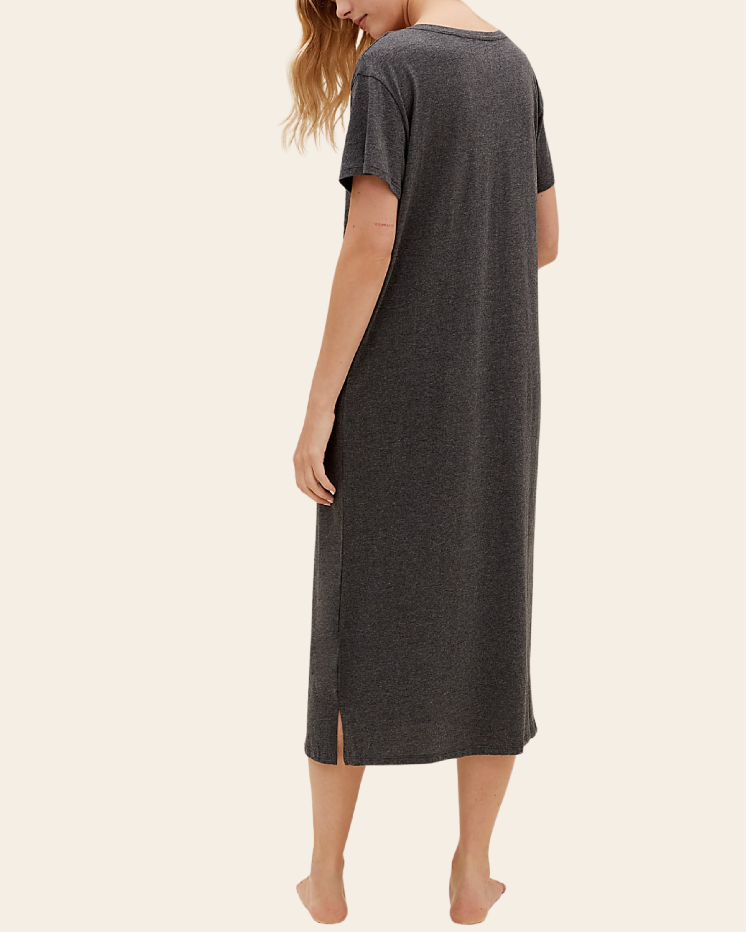 Charcoal Pocket Tee Dress