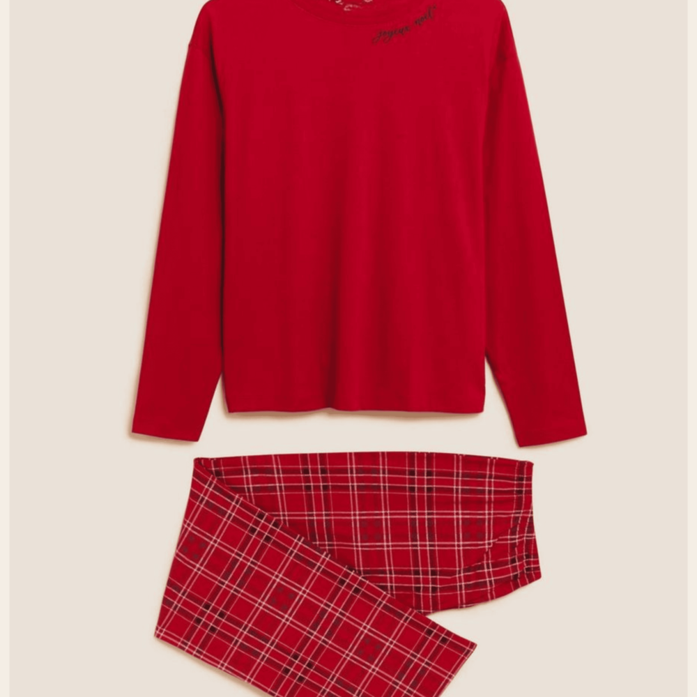 Crimson Checks Cozy Set