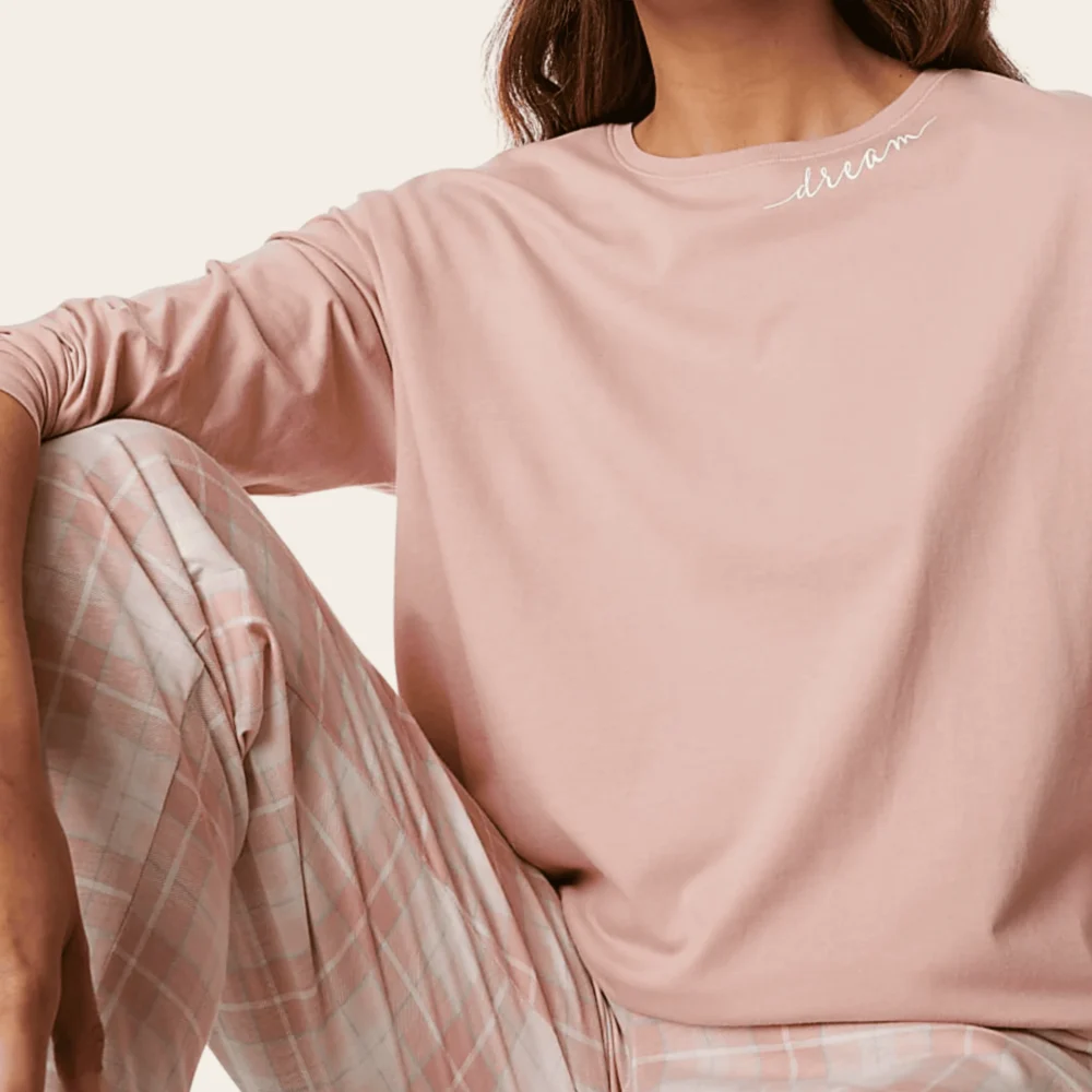 Dreamy Blush Checks Cozy Set