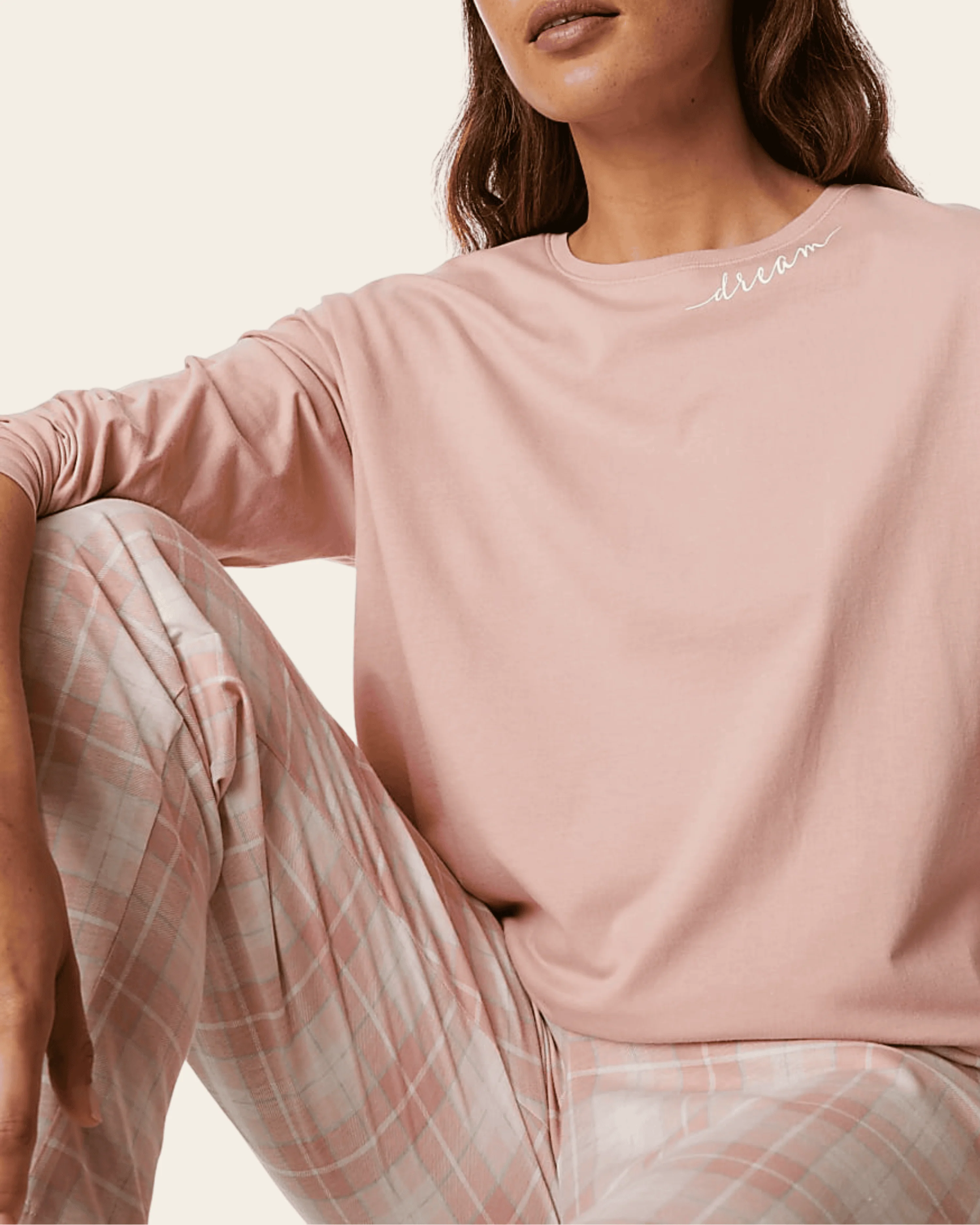 Dreamy Blush Checks Cozy Set