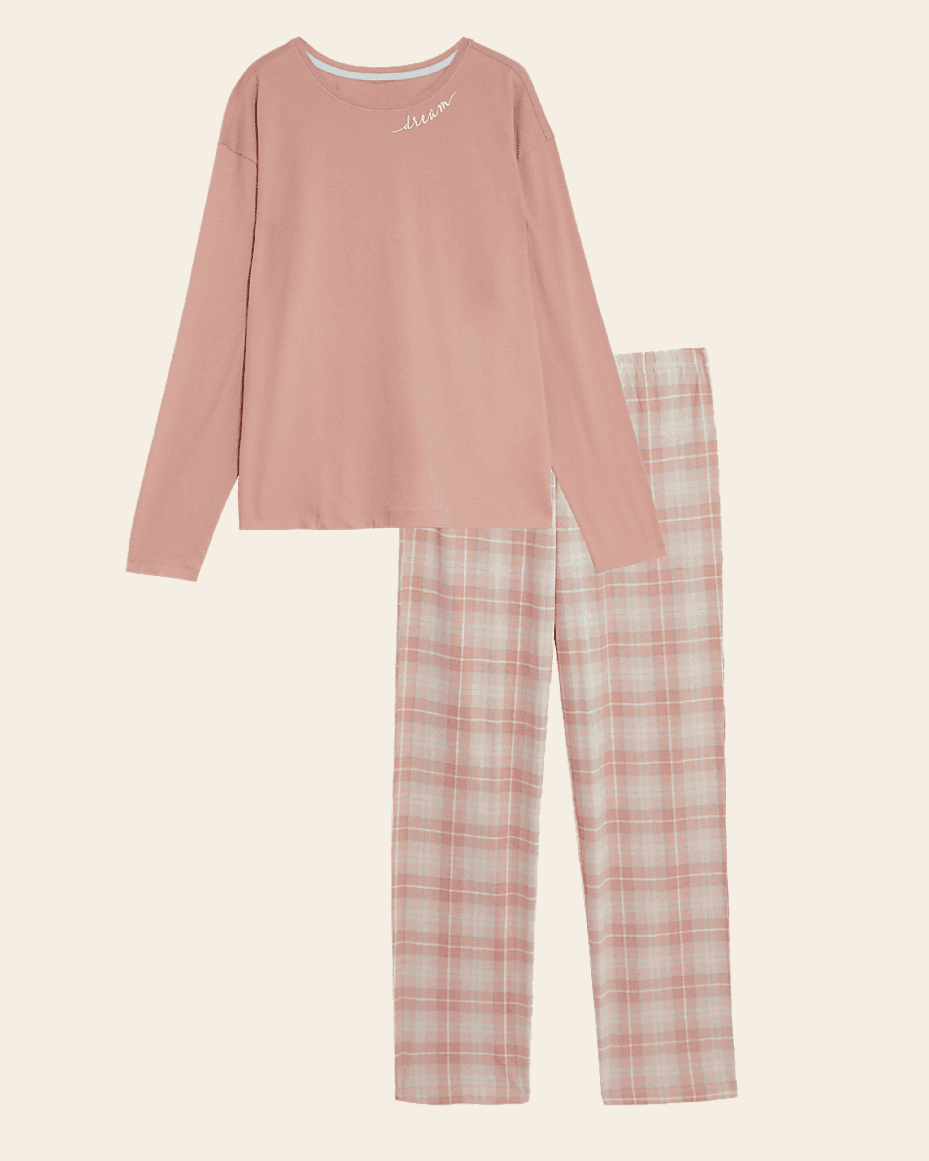 Dreamy Blush Checks Cozy Set