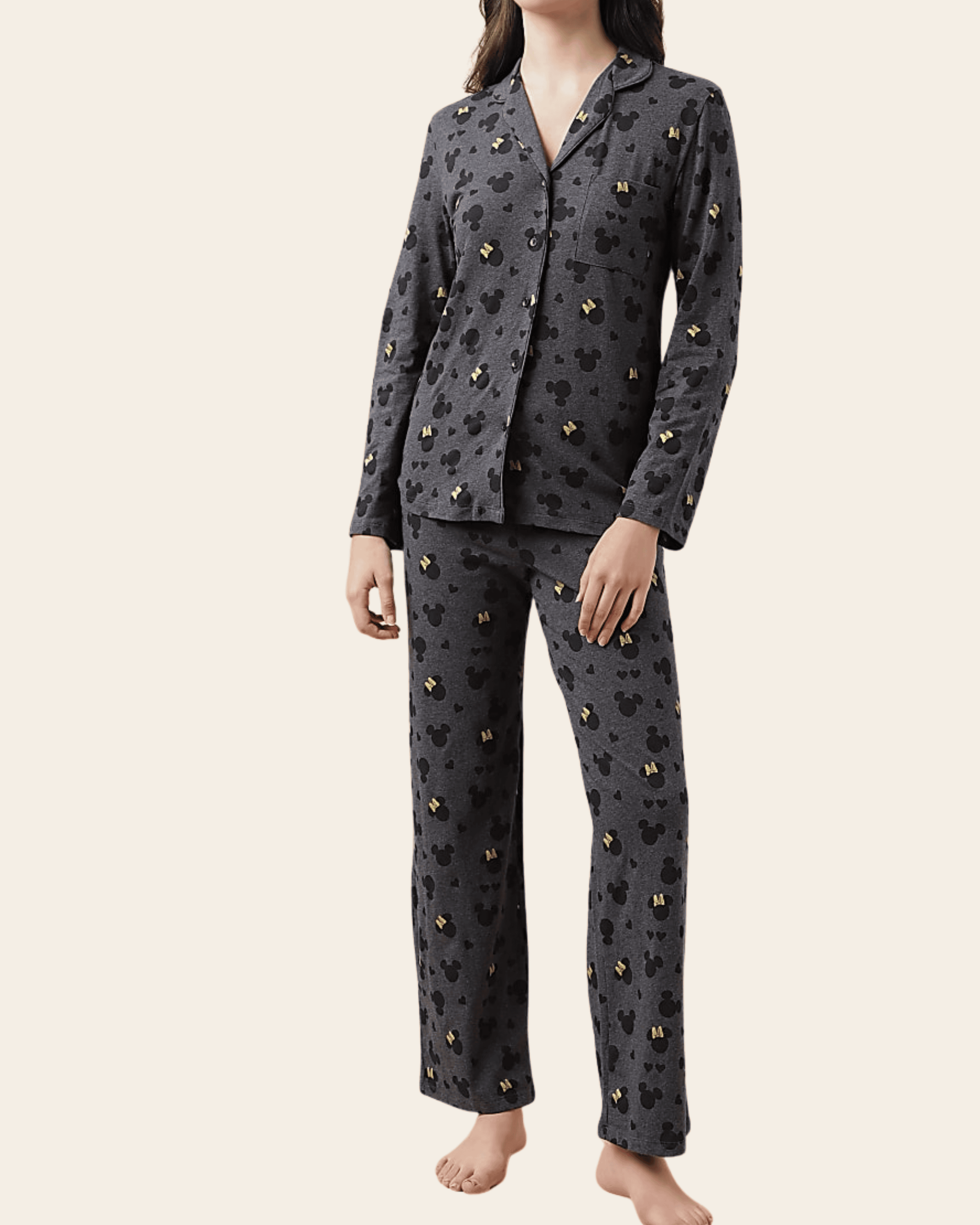 Charcoal Print Pyjama Set