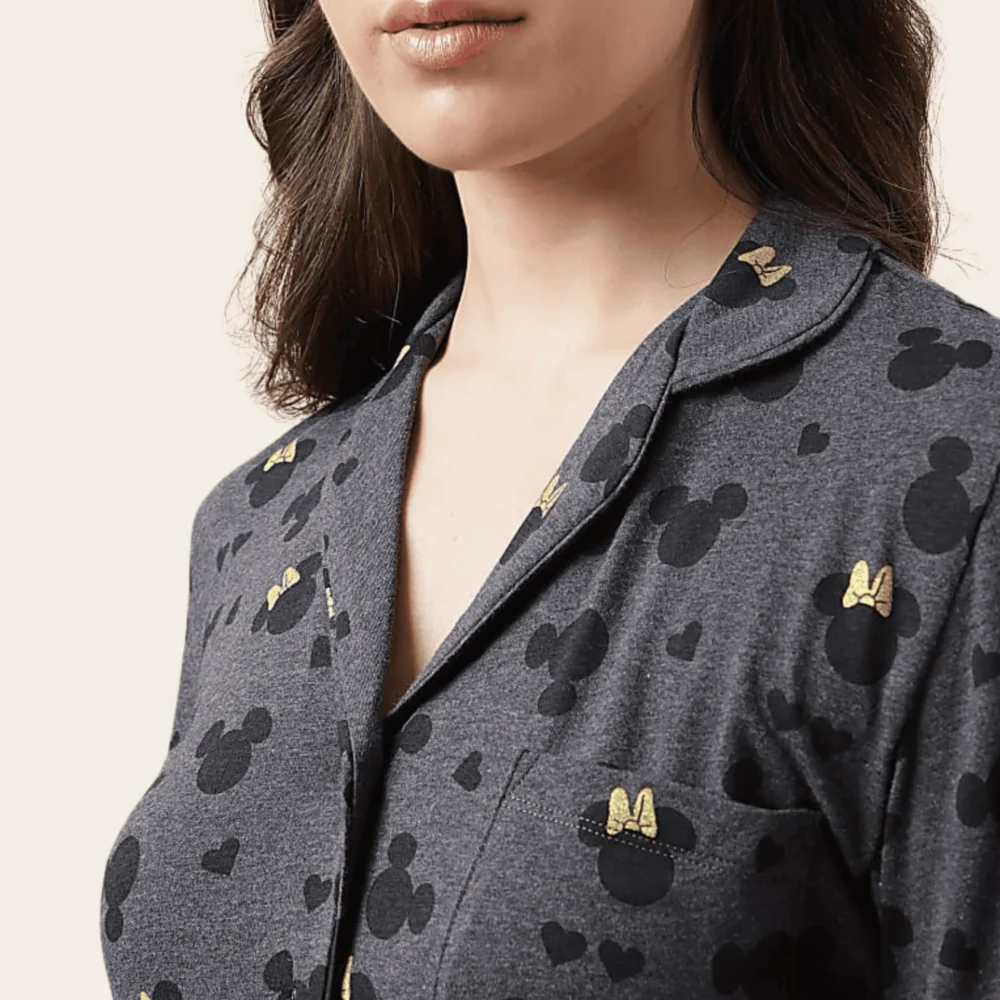 Charcoal Print Pyjama Set