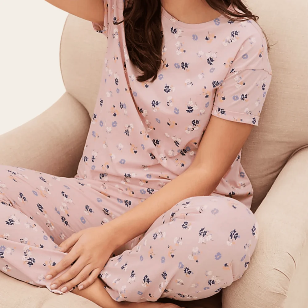 Blush Floral Pyjama Set