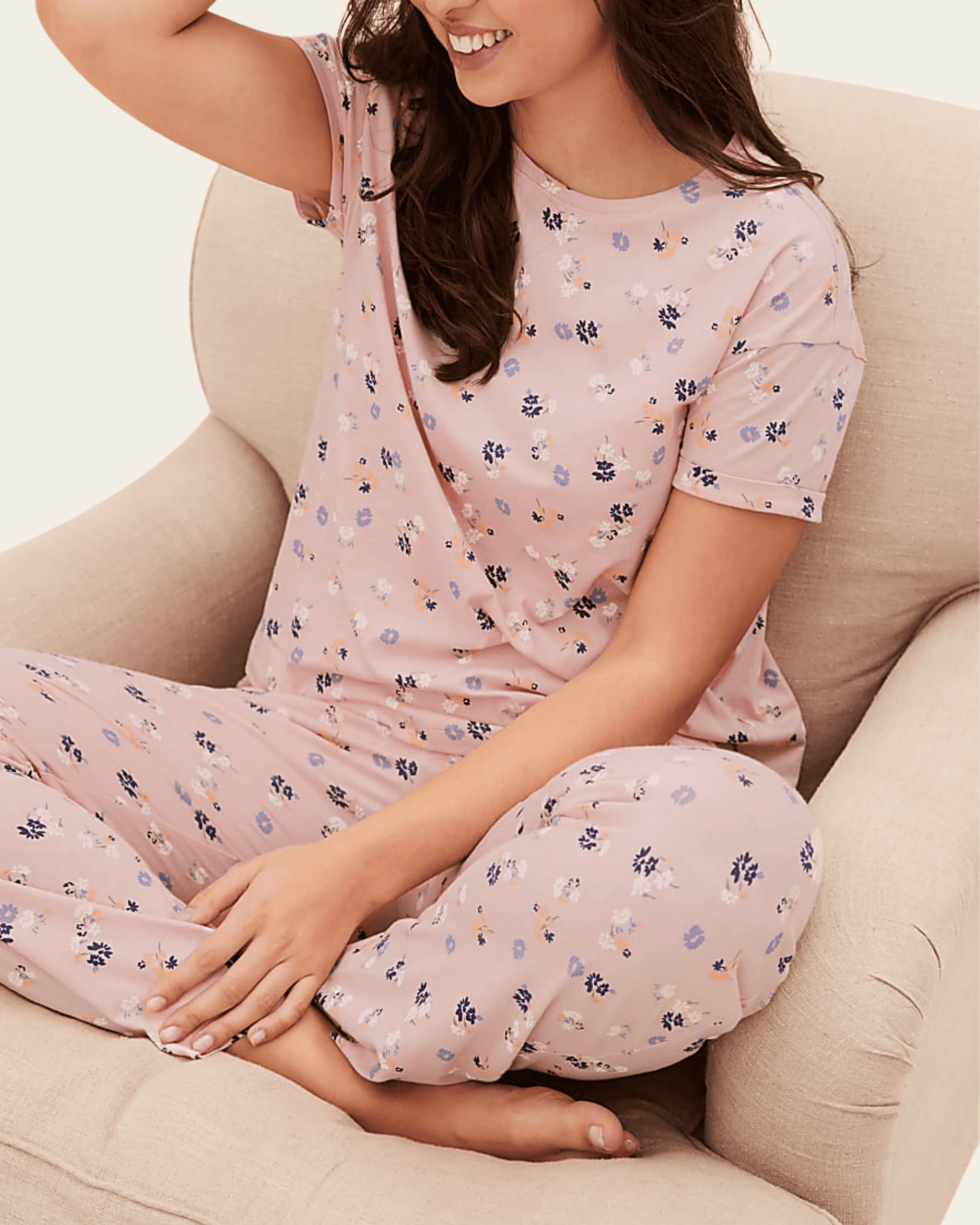 Blush Floral Pyjama Set