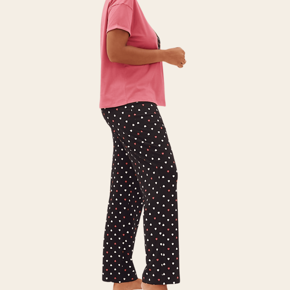 Heart Print Pyjama Set