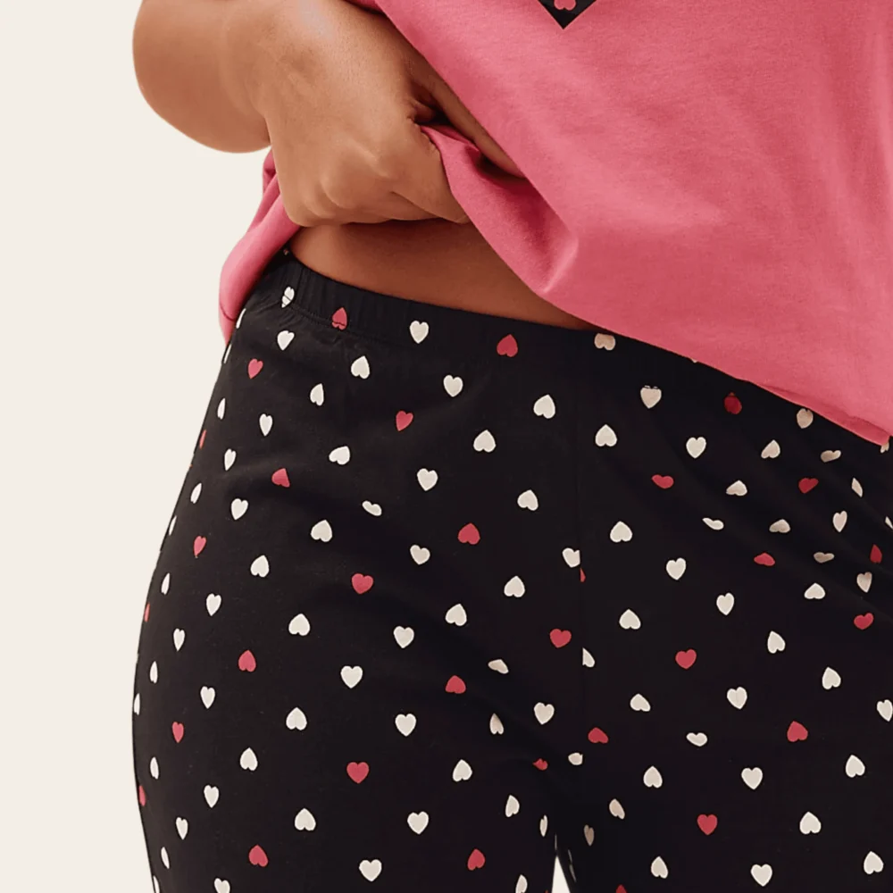Heart Print Pyjama Set