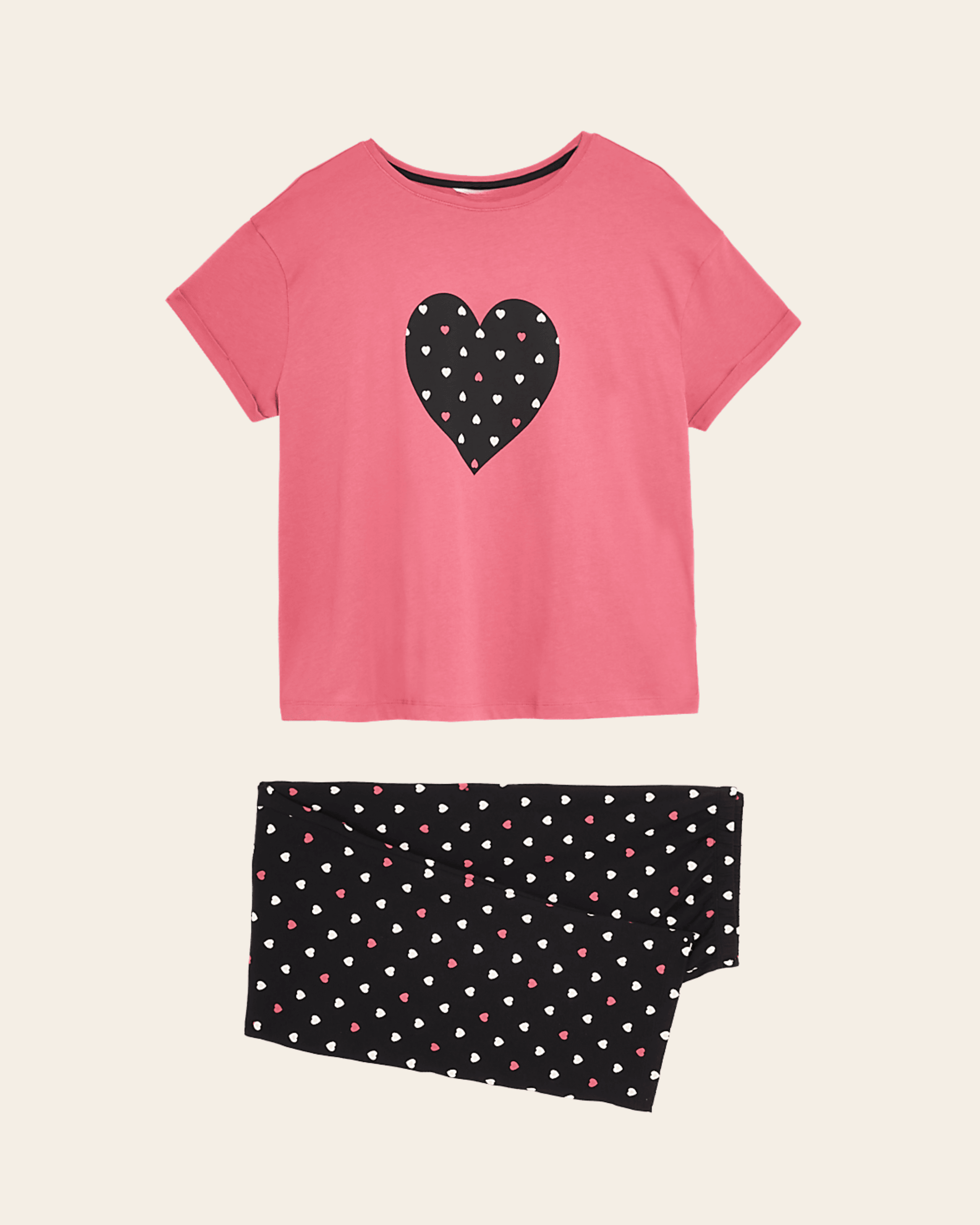Heart Print Pyjama Set