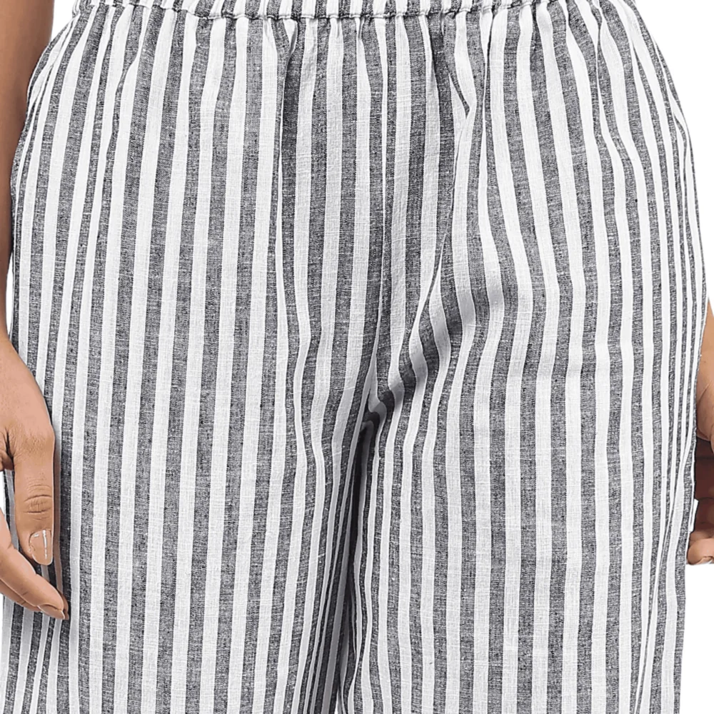 Charcoal Stripe Lounge Set