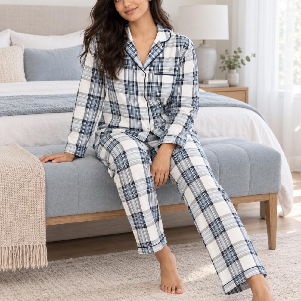 Skyline Check Pyjama Set
