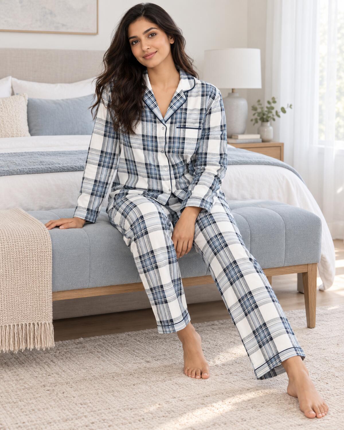 Skyline Check Pyjama Set