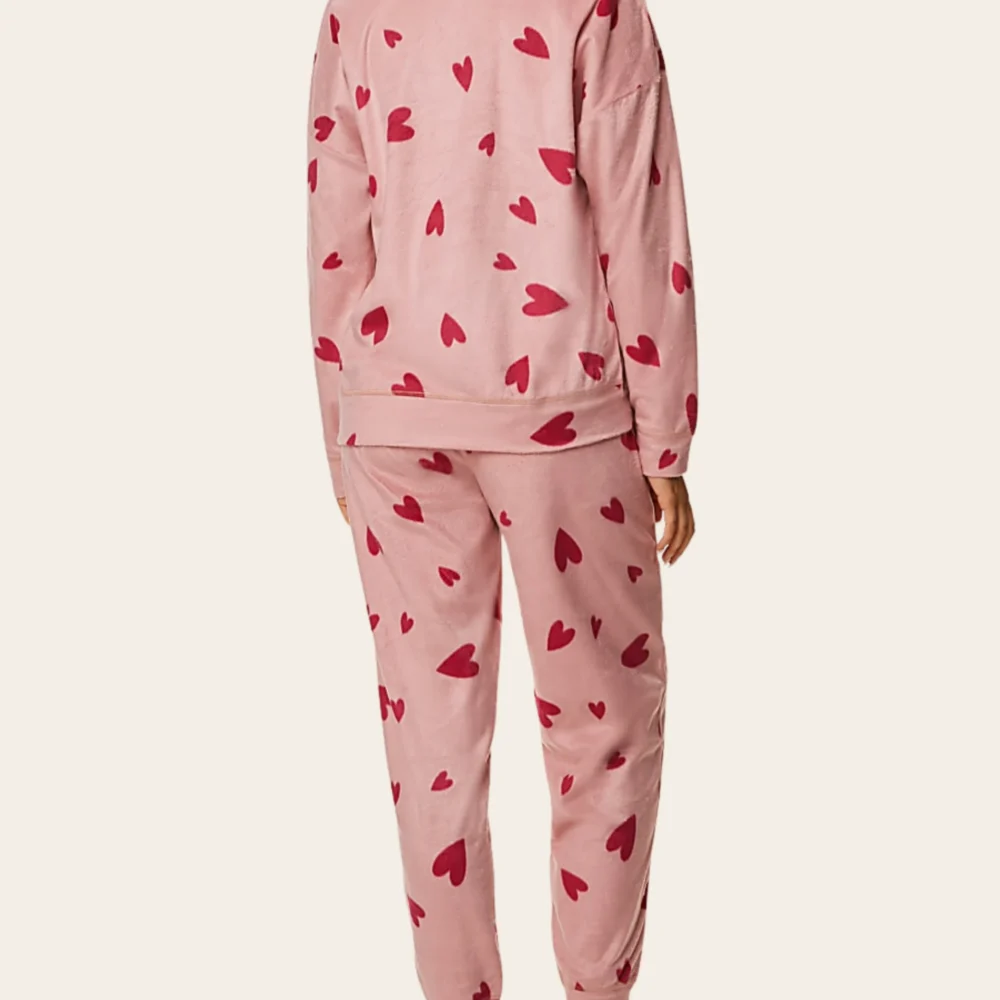 Rosy Hearts Fleece Set
