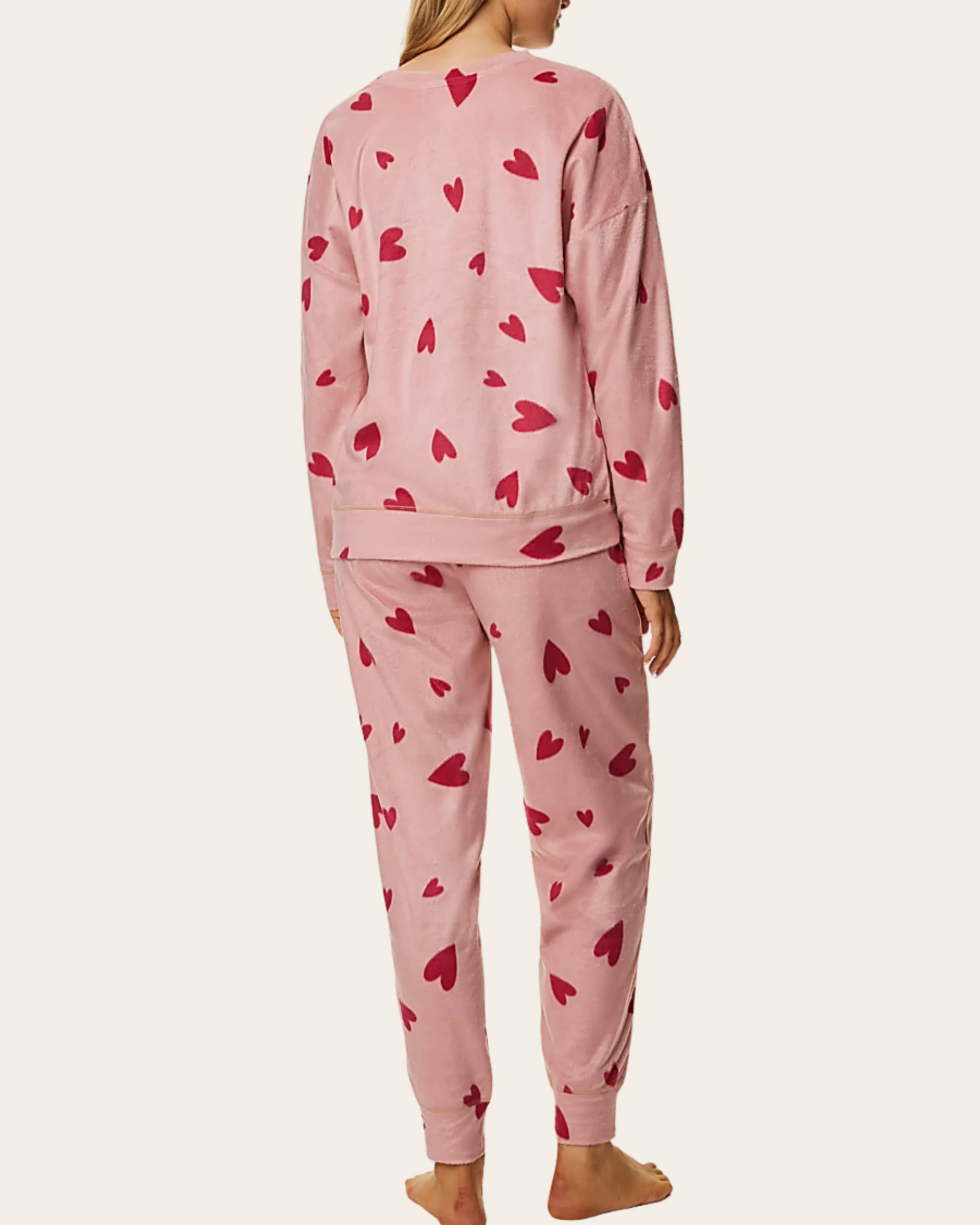 Rosy Hearts Fleece Set