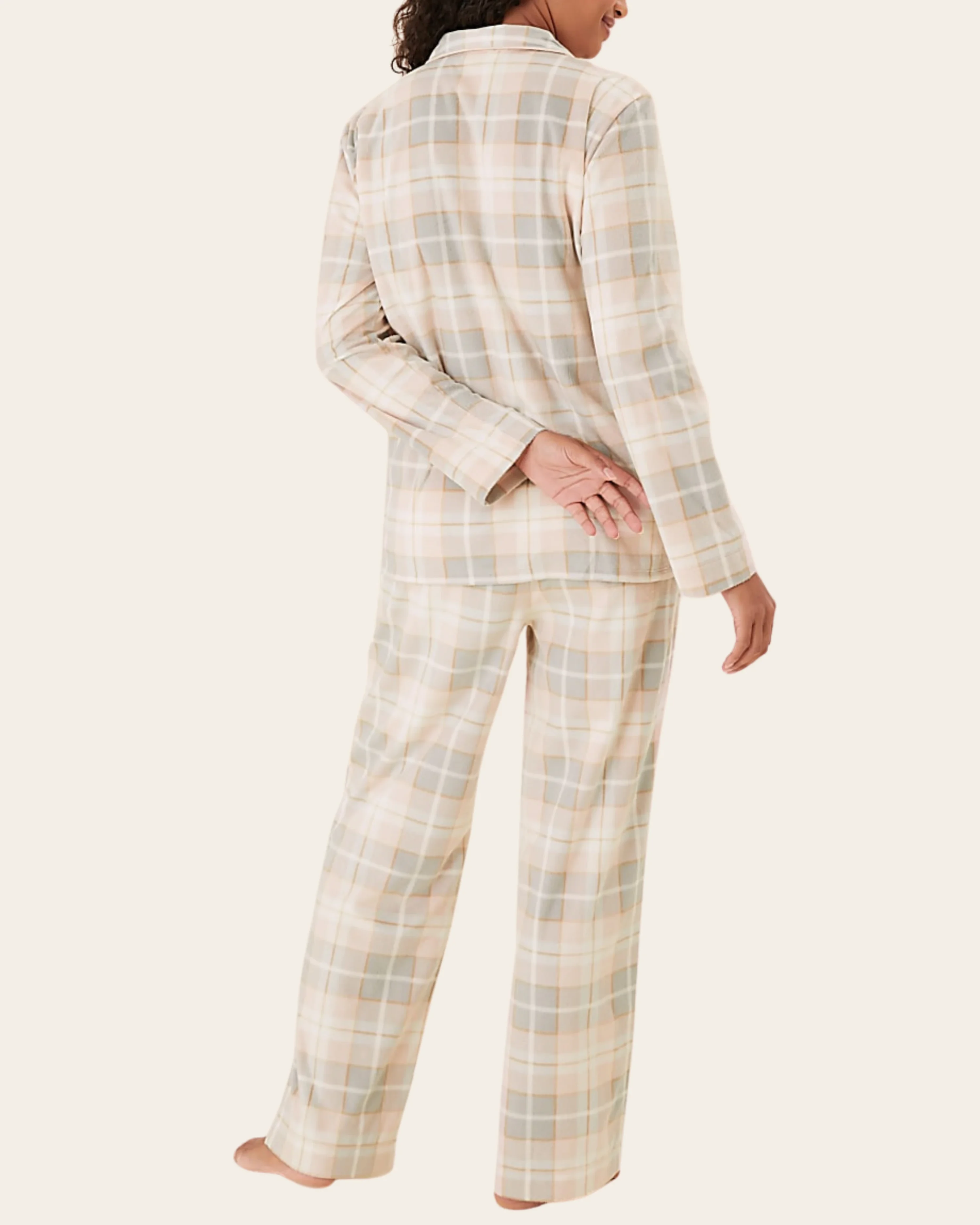 Oatmilk Checks Fleece Set