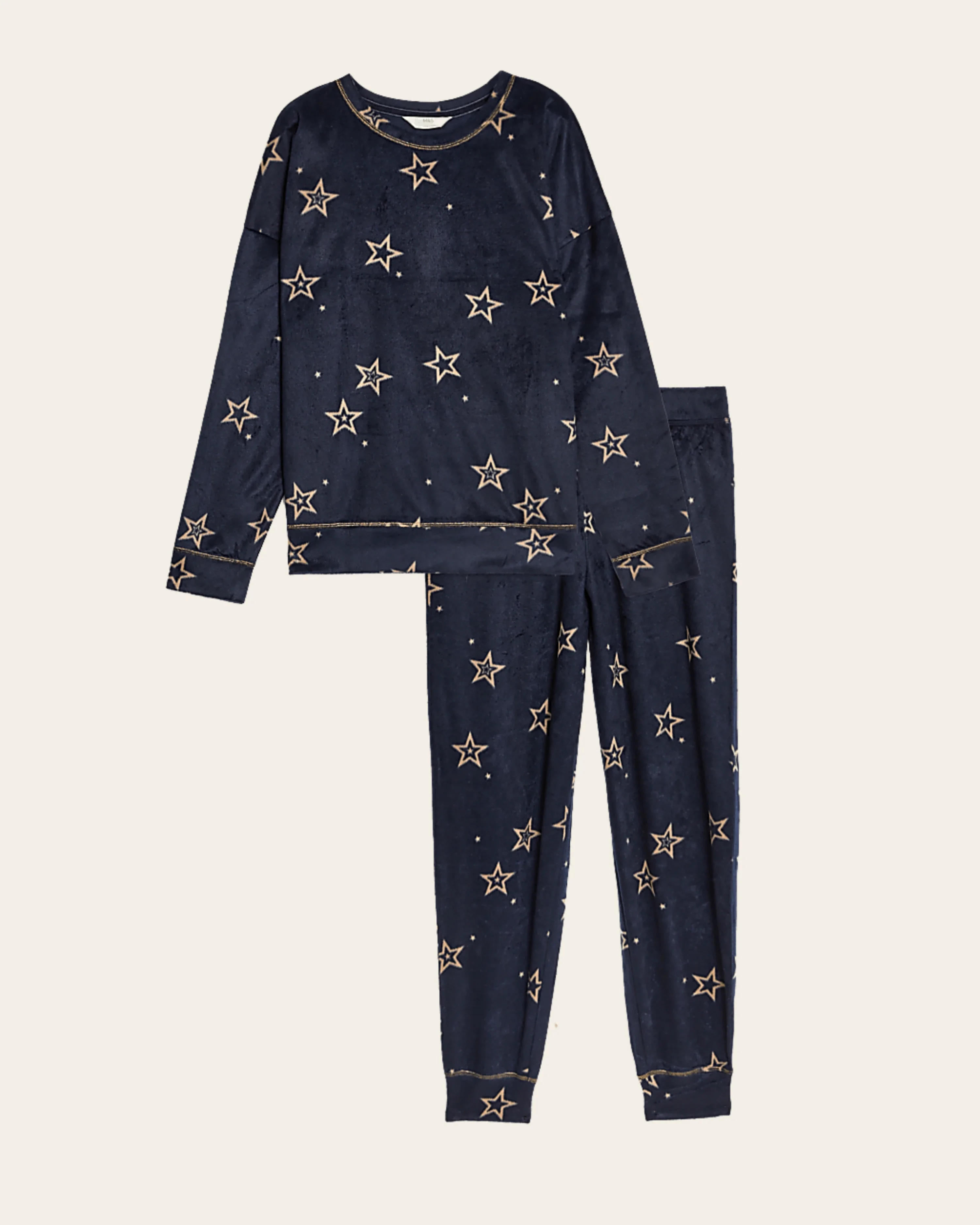 Fleece Star Print Pajama Set