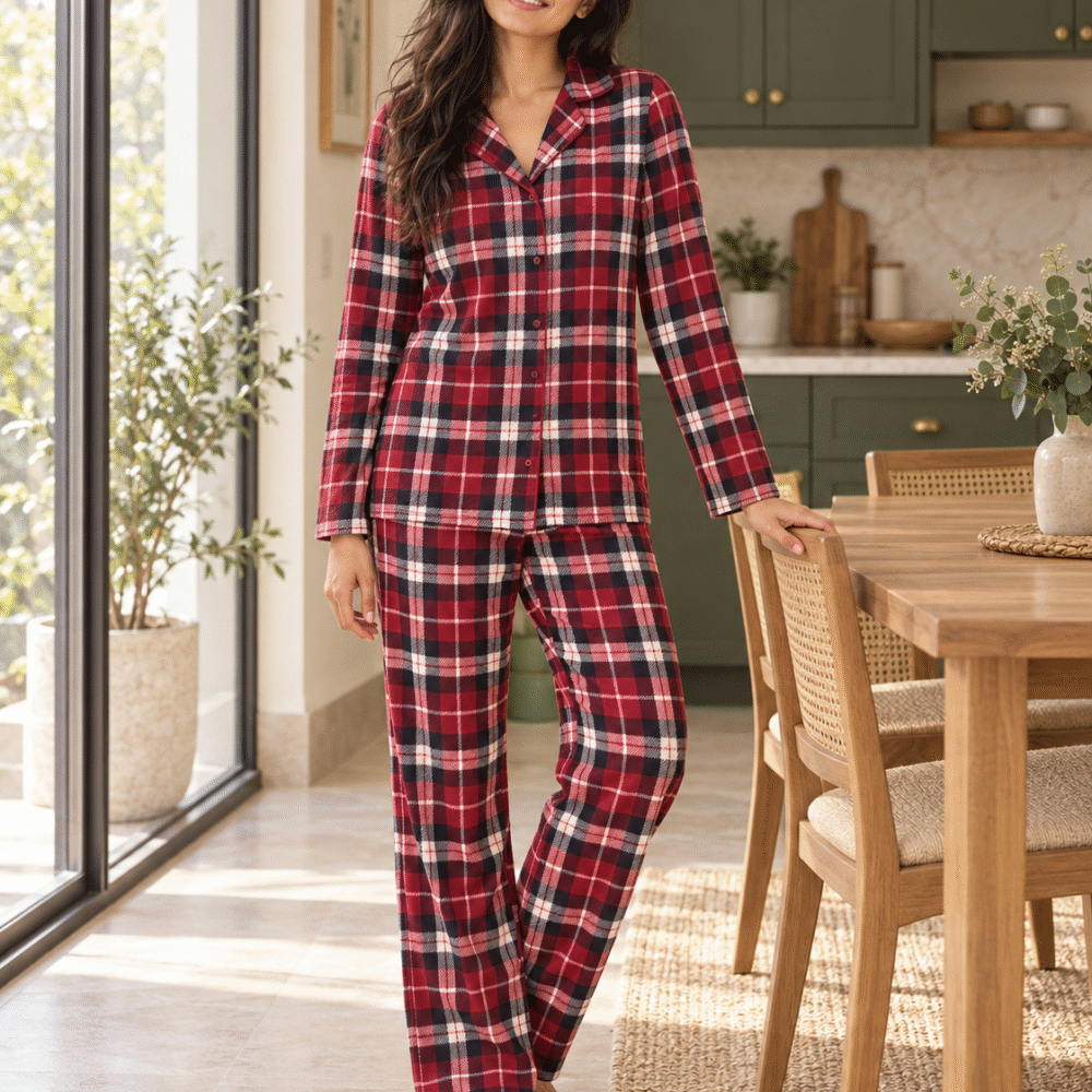 Winterberry Checks Fleece Set