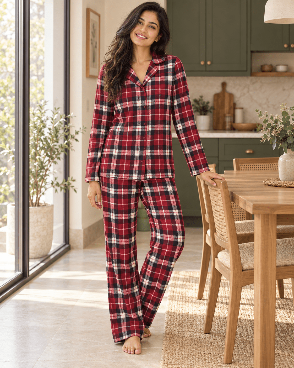 Winterberry Checks Fleece Set